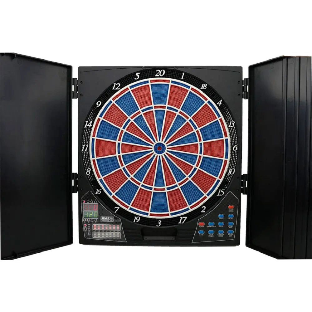 Dartscheibe Elektronisches Dartboard mit Kabinett, Turniergröße, 131 Spielmodi