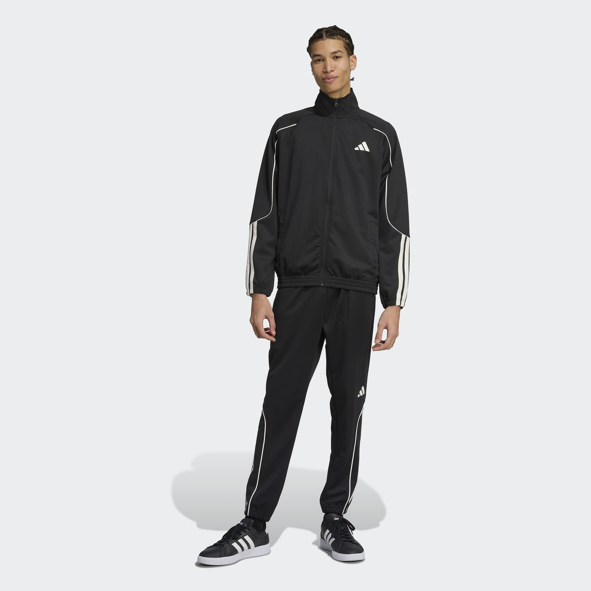 adidas Sportswear Trainingsanzug STADIUM 3-STREIFEN (2-tlg), zweiteiliges Set aus Jacke und Hose, aus leichtem Polyester