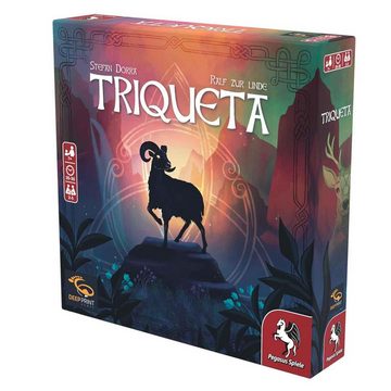 Pegasus Spiele Spiel, Familienspiel 57810E - Triqueta Deep Print Games English Edition GB, Familienspiel