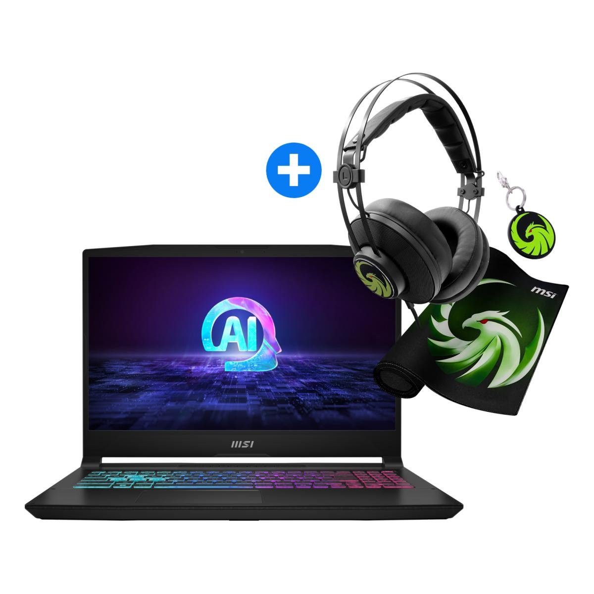 MSI Katana A15 AI B8VG-459 Gaming-Notebook (39.62 cm/15.6 Zoll, AMD Ryzen 9 8945HS, RTX 4070, 1000 GB SSD)