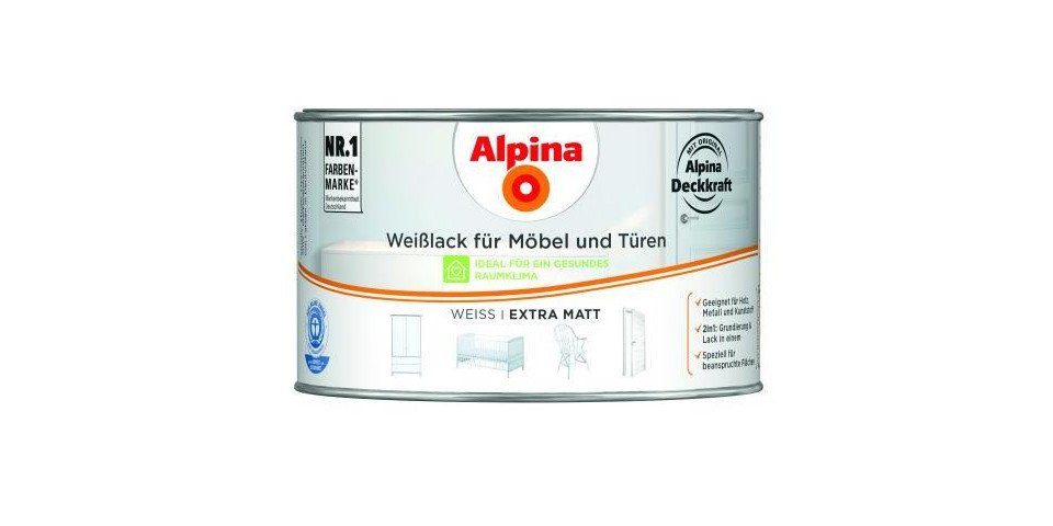Alpina Weißlack Alpina Weißlack für Möbel und Türen 300 ml weiß