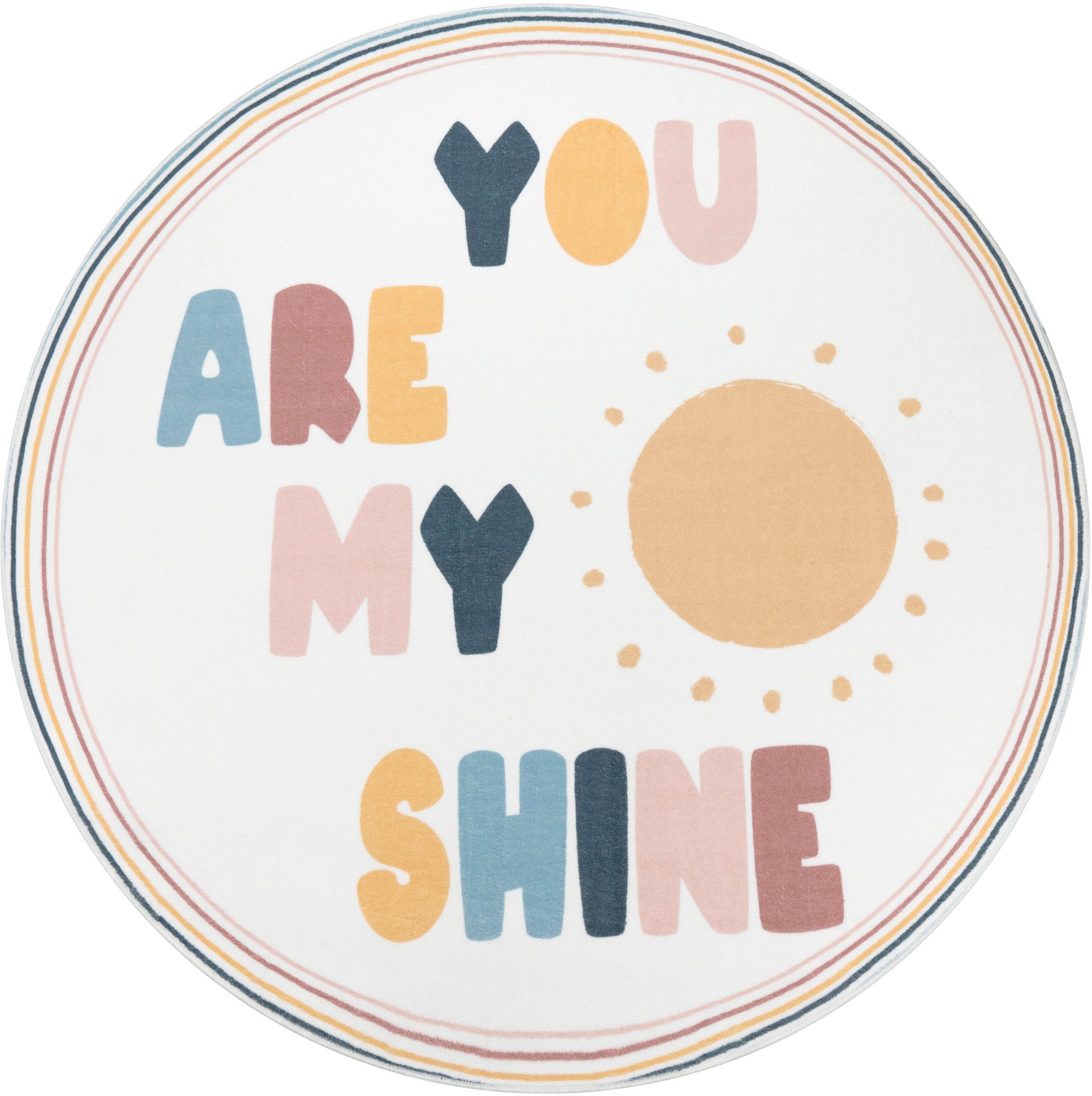 Paco Home Kinderteppich Niloya 363, rund, Höhe: 12 mm, Spielteppich, Kurzfl günstig online kaufen