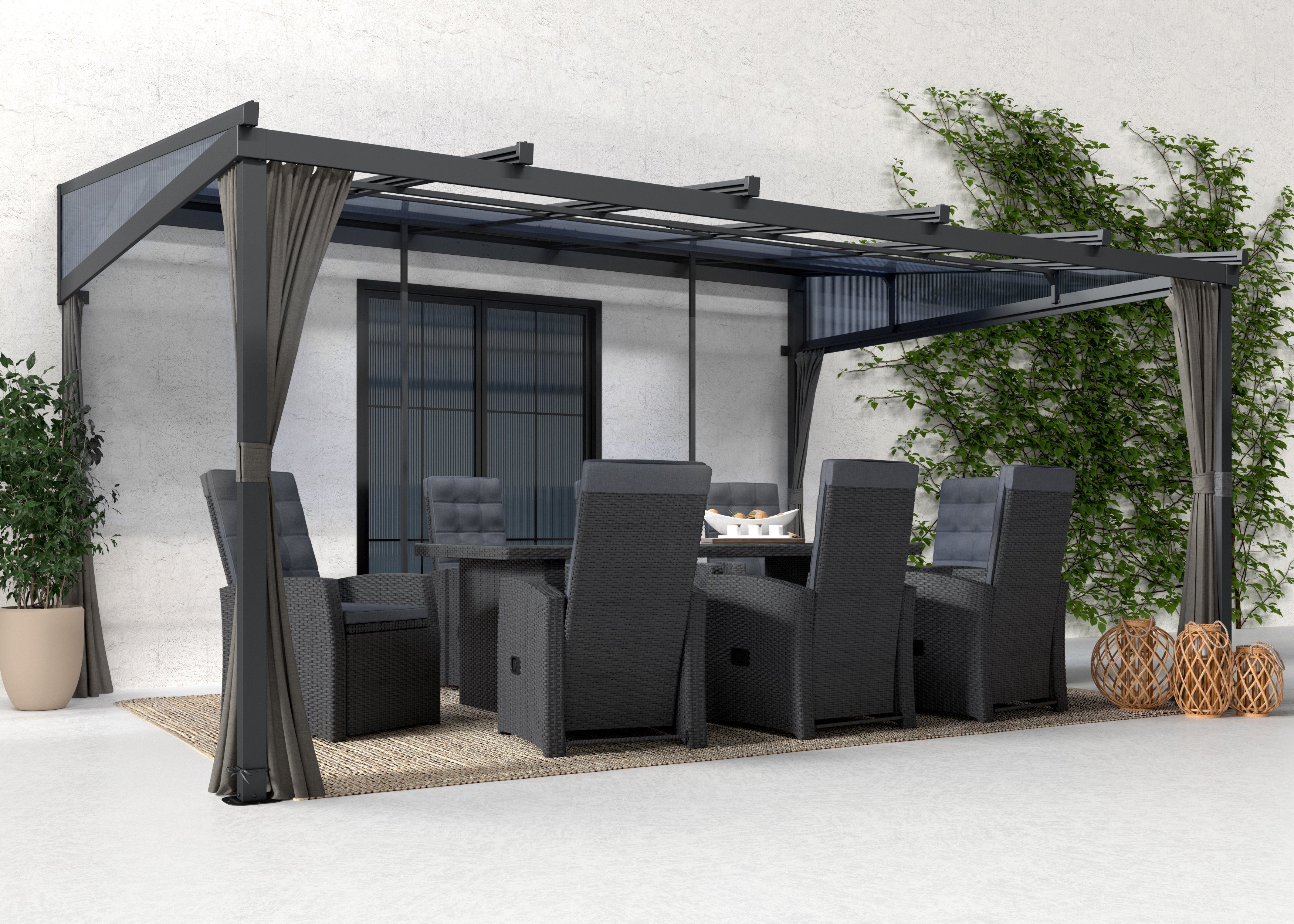 KONIFERA Anbaupavillon Bilbao, Terrassenüberdachung, in Breite 360, 423 und günstig online kaufen