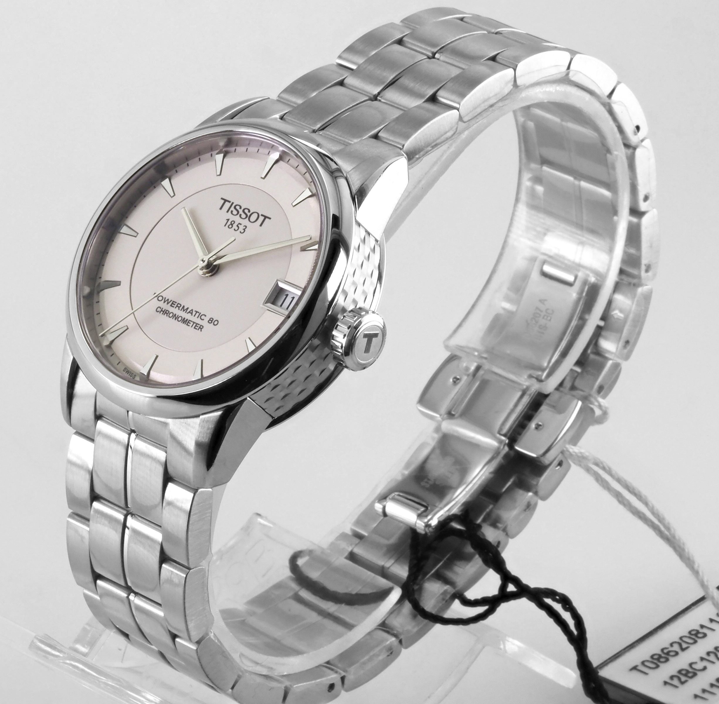 Tissot Automatikuhr schweizer Damen Uhr 35 mm Ø T0862081126100 Powermatic 80, Saphirglas, Glasboden, Gangreserve bis 80 Std.