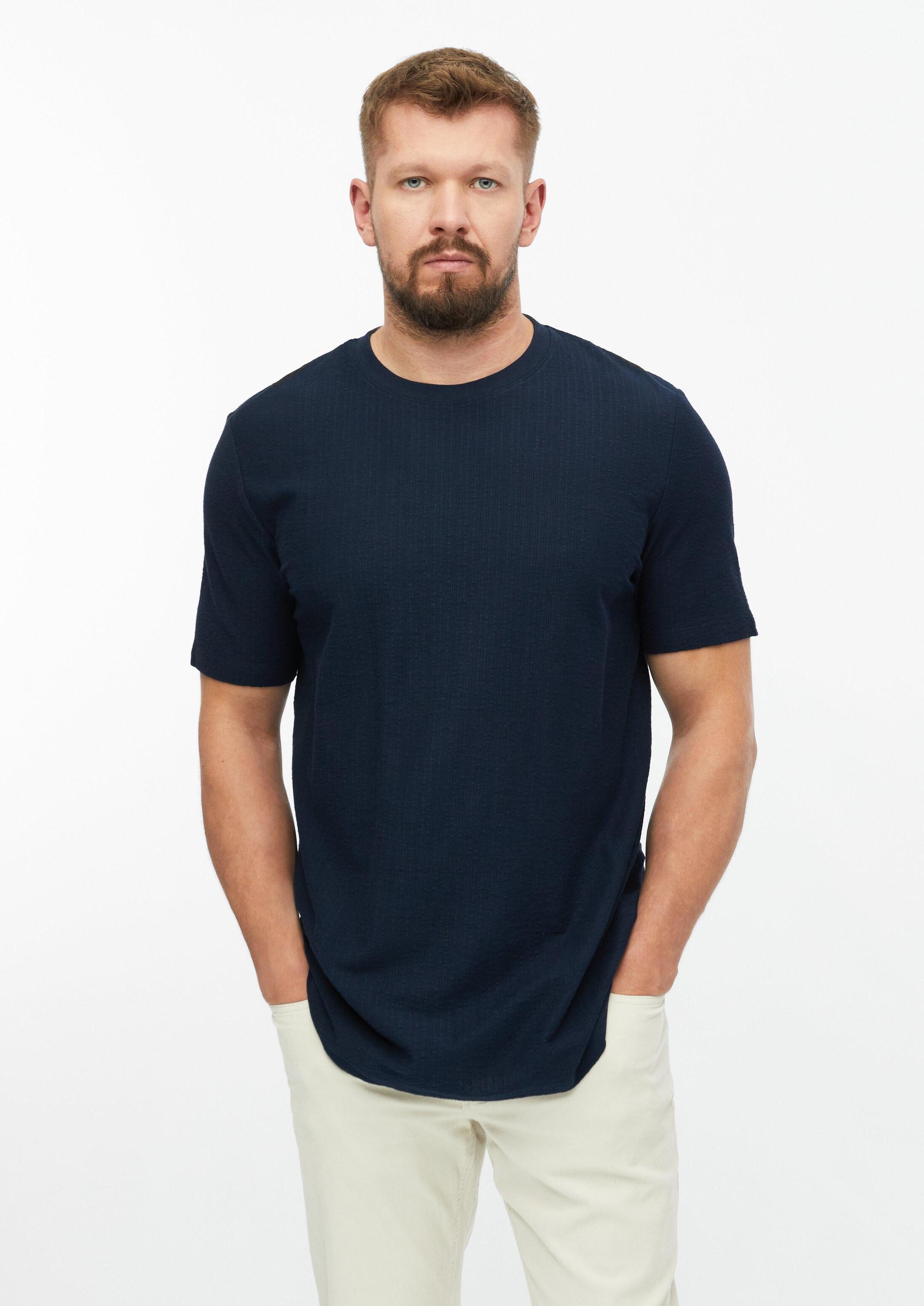 s.Oliver Kurzarmshirt T-Shirt T-Shirt mit Rippstruktur