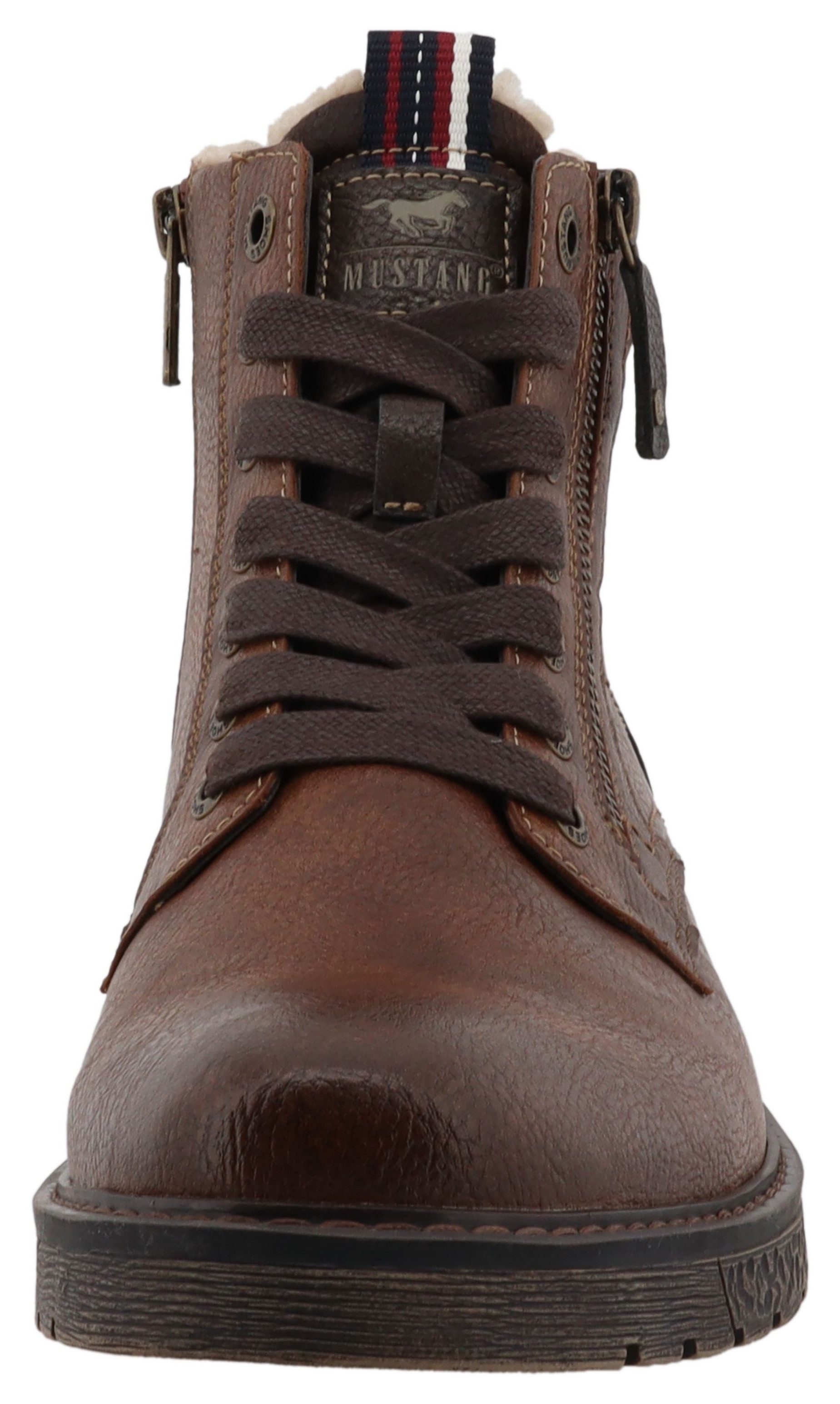 Mustang Shoes Midor Winterstiefelette Schnürstiefel, Winterstiefel mit Warmfutter