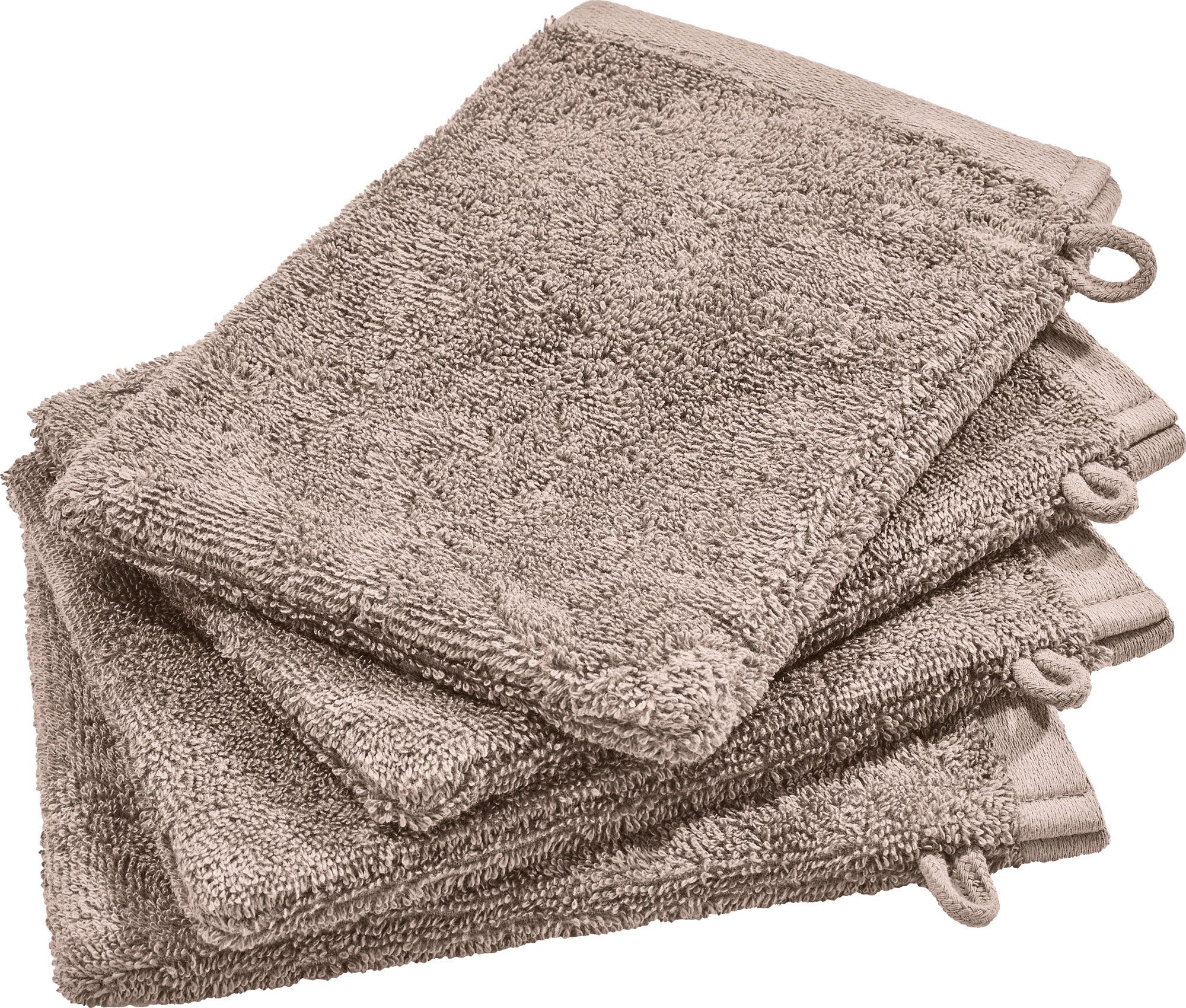 Erwin Müller Waschhandschuh Waschhandschuh "Sigmaringen" 4er-Pack, Frottier, Walk-Frottier Uni
