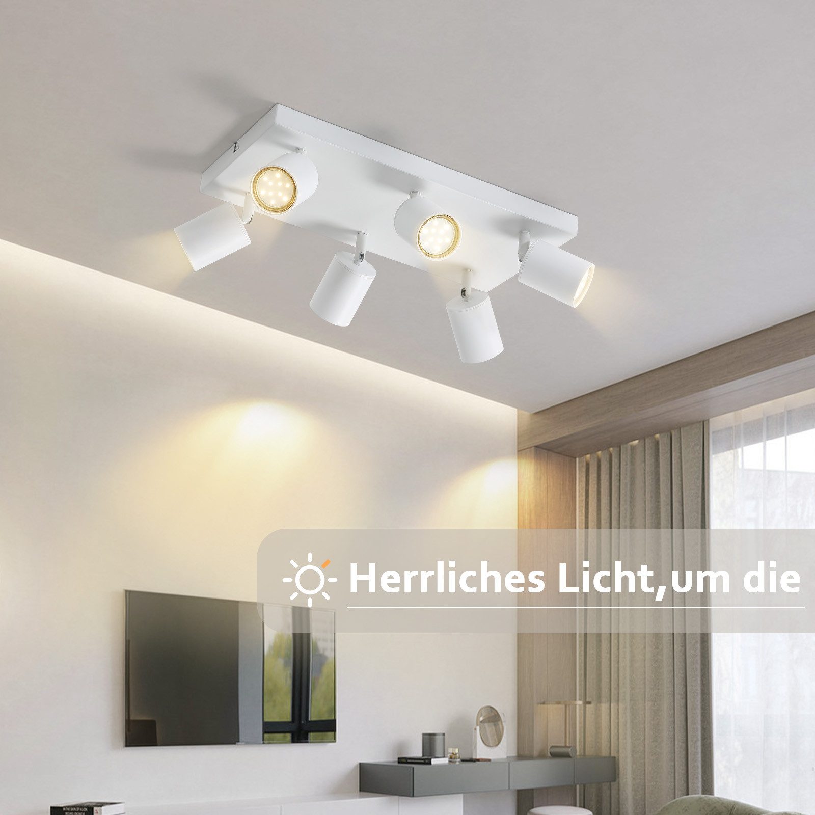 Nettlife Deckenstrahler Weiß 4/6 Flammig Deckenleuchte günstig online kaufen