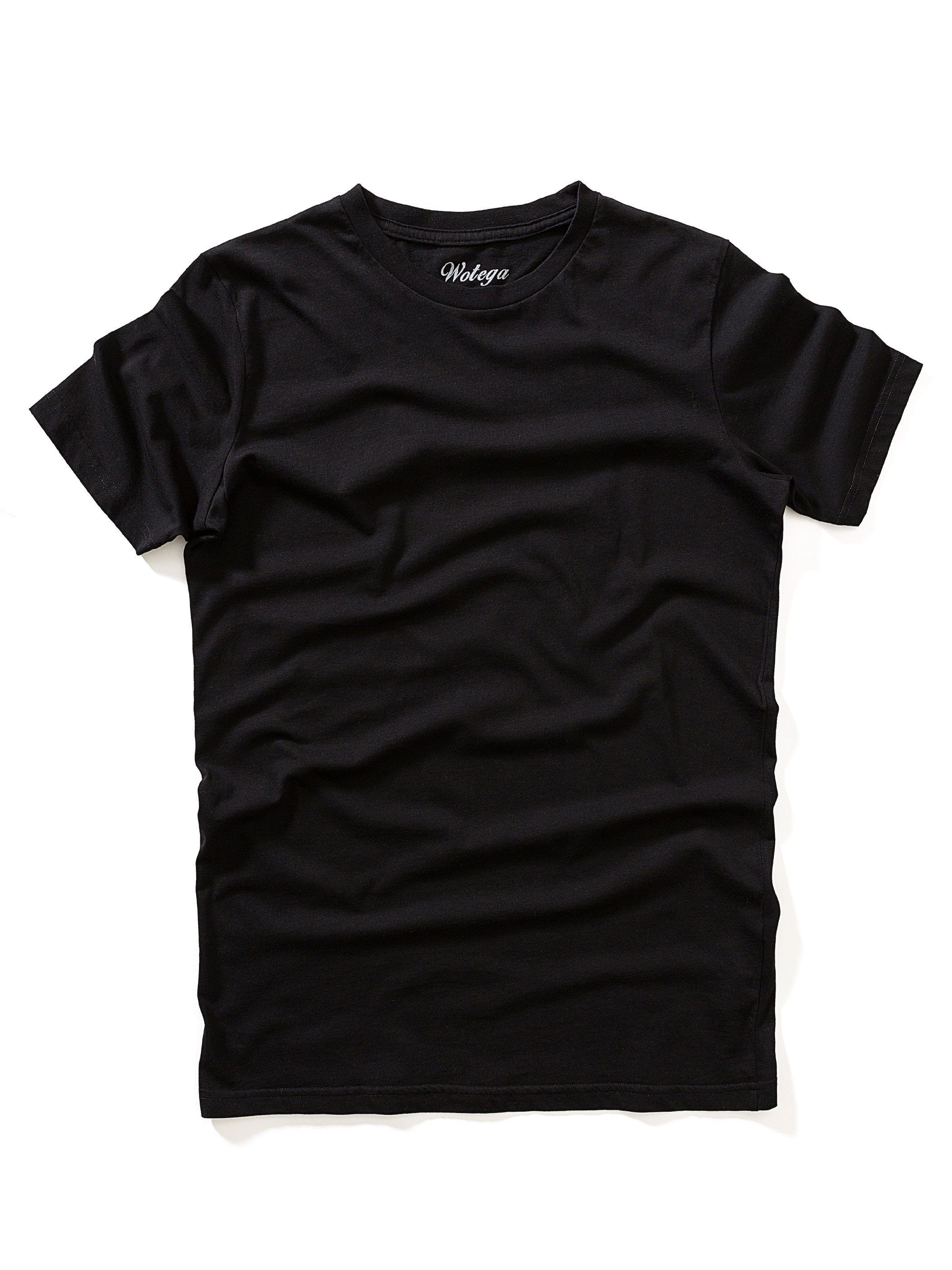 WOTEGA T-Shirt Crew Tee Basic Rundhalsshirt Neck Alton (black (Set) modernes 194008) Schwarz