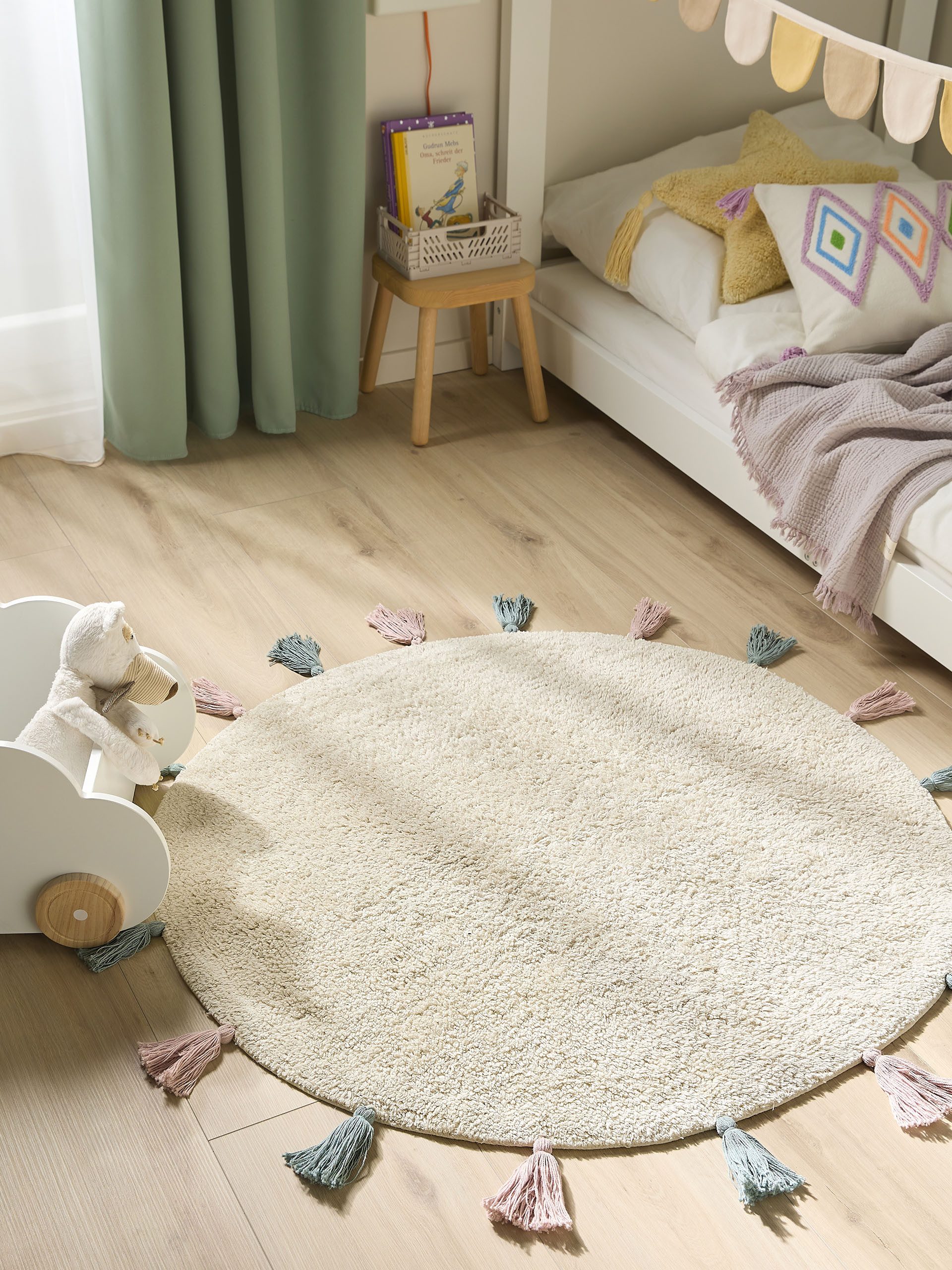 benuta Kinderteppich Malu, rund, Höhe: 6 günstig online kaufen