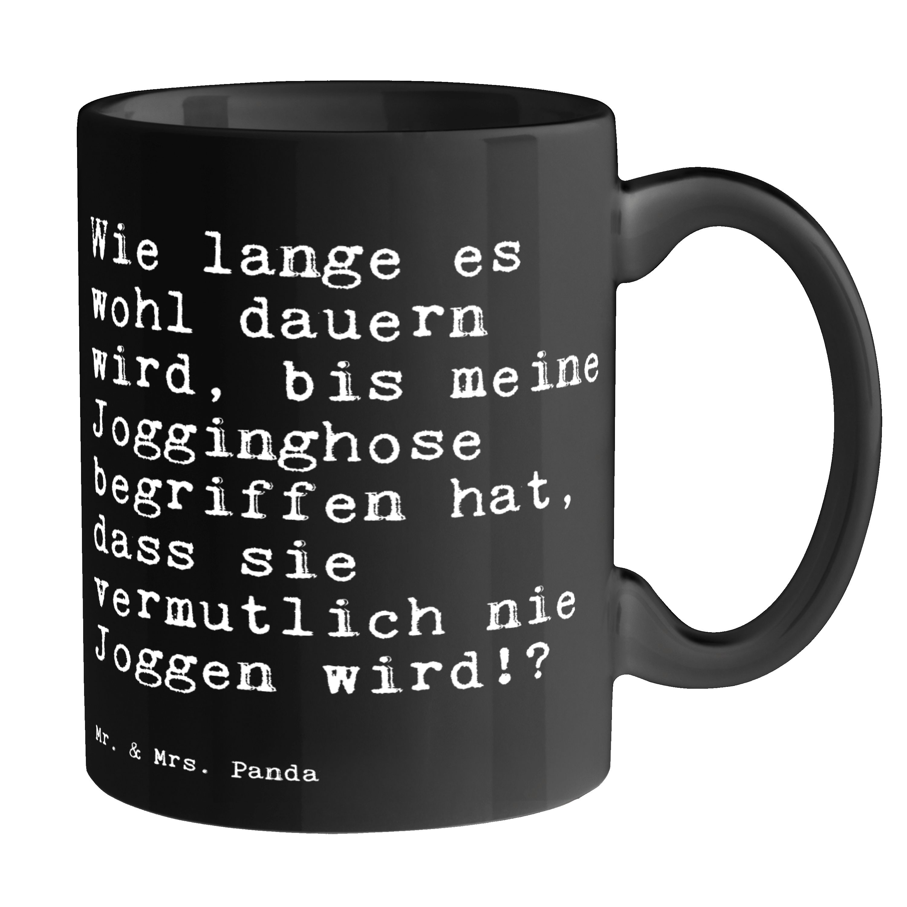 - Schwarz Schwarz Keramik Tasse es Panda wohl... & Mrs. Kaffeebeche, Geschenk, - Mr. Joggen, Couch, lange Wie