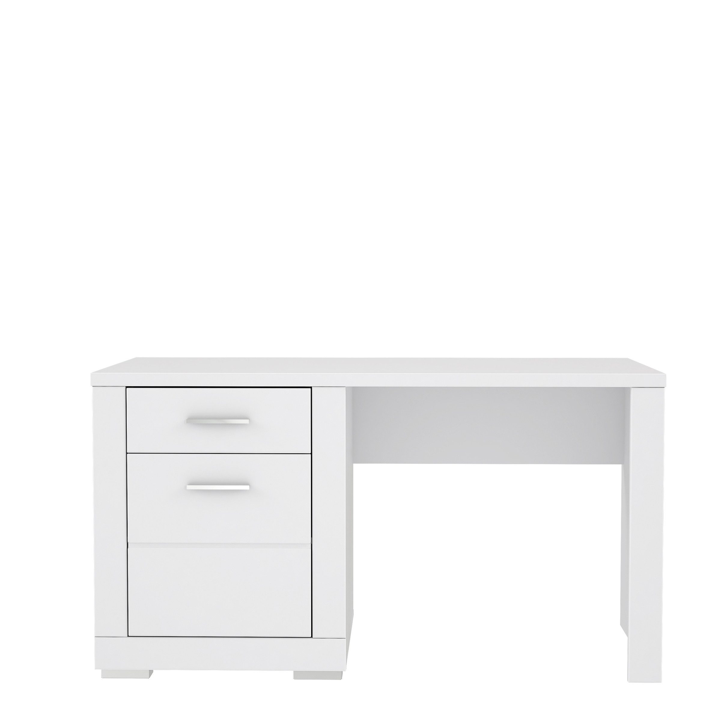 freiraum Schreibtisch SNOW, 1 Tür, 1 Schublade, in weiß - 138x75,9x67,4cm (BxHxT)