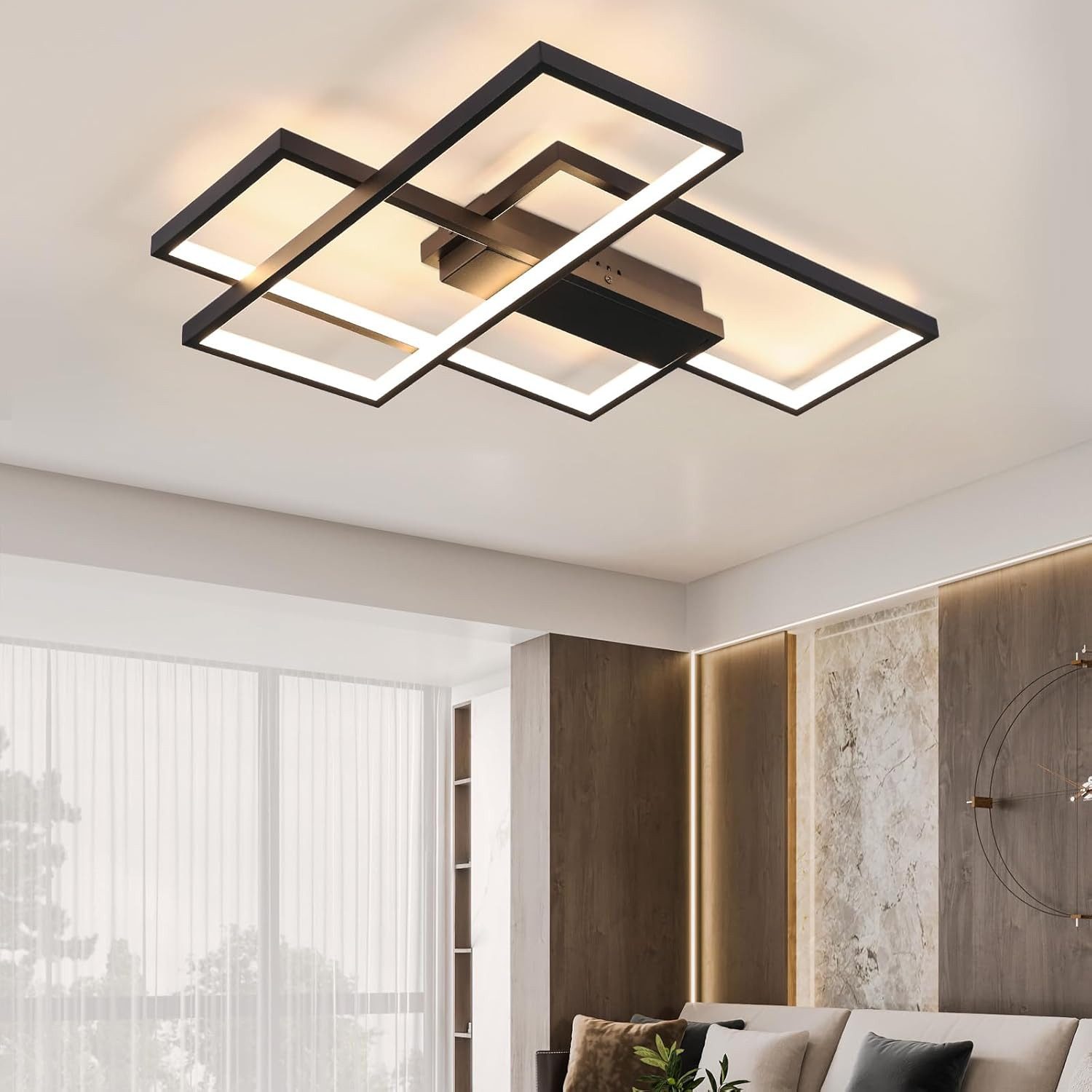 ZMH LED Deckenleuchte 3 Rechteck Modern günstig online kaufen