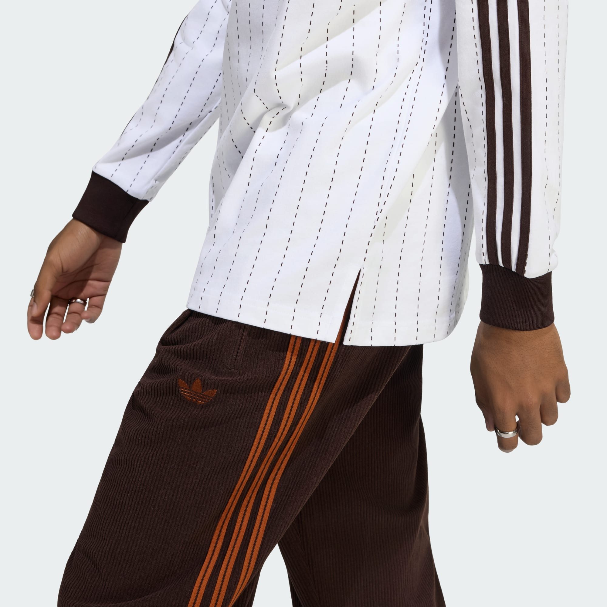 adidas Originals Langarm-Poloshirt POLOSHIRT, NADELSTREIFEN, LANGÄRMELIG (1-tlg) – Bild 5 von 5