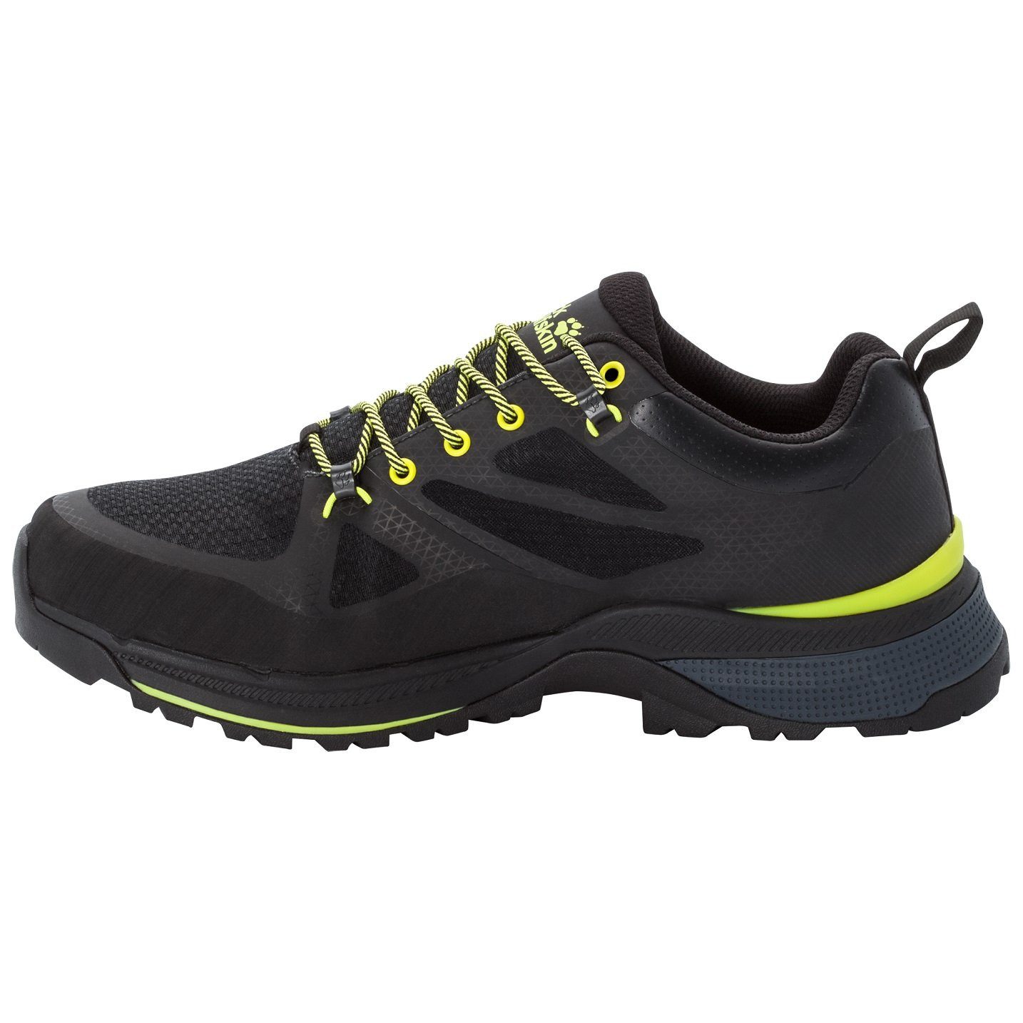 Jack Wolfskin Force Striker Texapore Low wasserdicht schwarz/lime Herren Wanderschuh