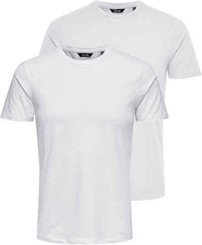 ONLY & SONS T-Shirt BASIC LIFE SLIM O-NECK 2-PACK (Packung, 2-tlg., 2er-Pack)