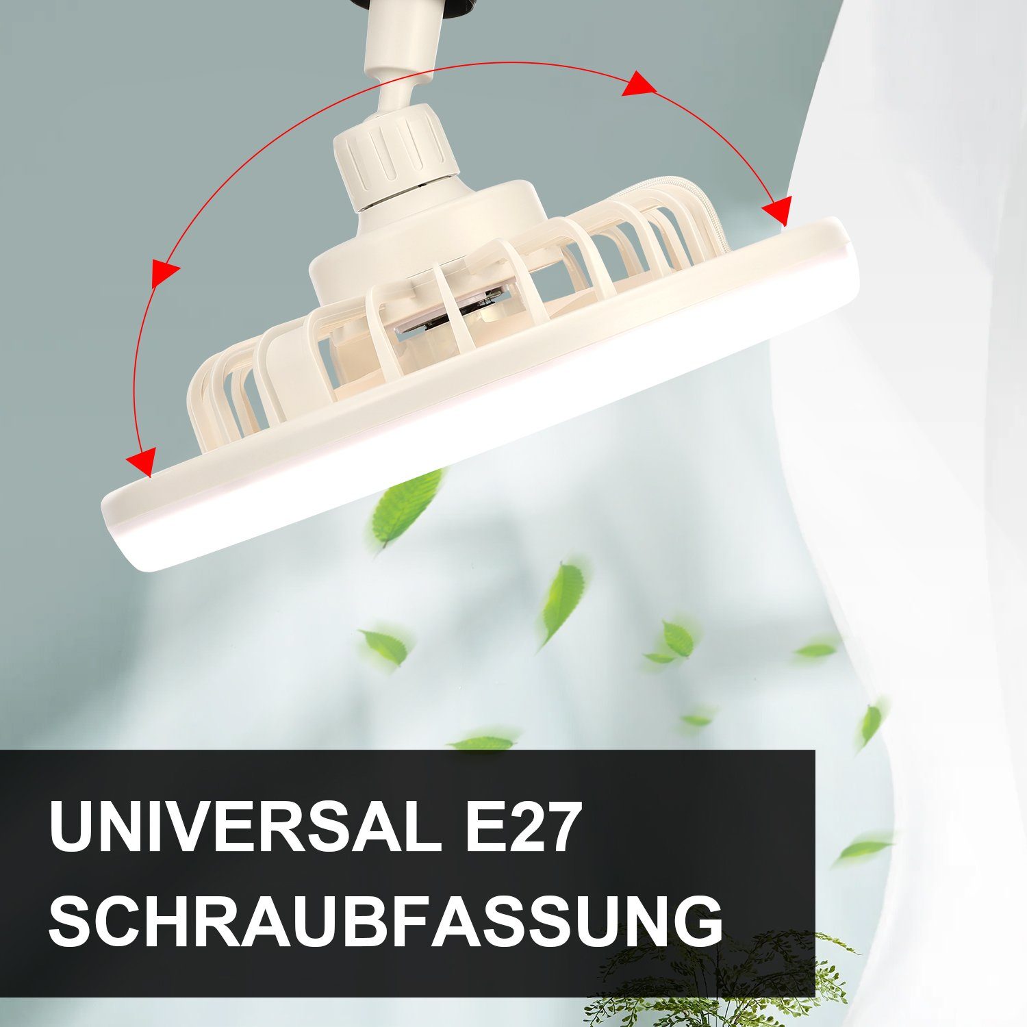 Kinderzimmer mit für Windstärke, LED 30W E27 mit Garage Deckenventilator Ventilator, Küche 3-stufiger Lagerraum Fernbedienung, oyajia Dimmbar Deckenleuchte