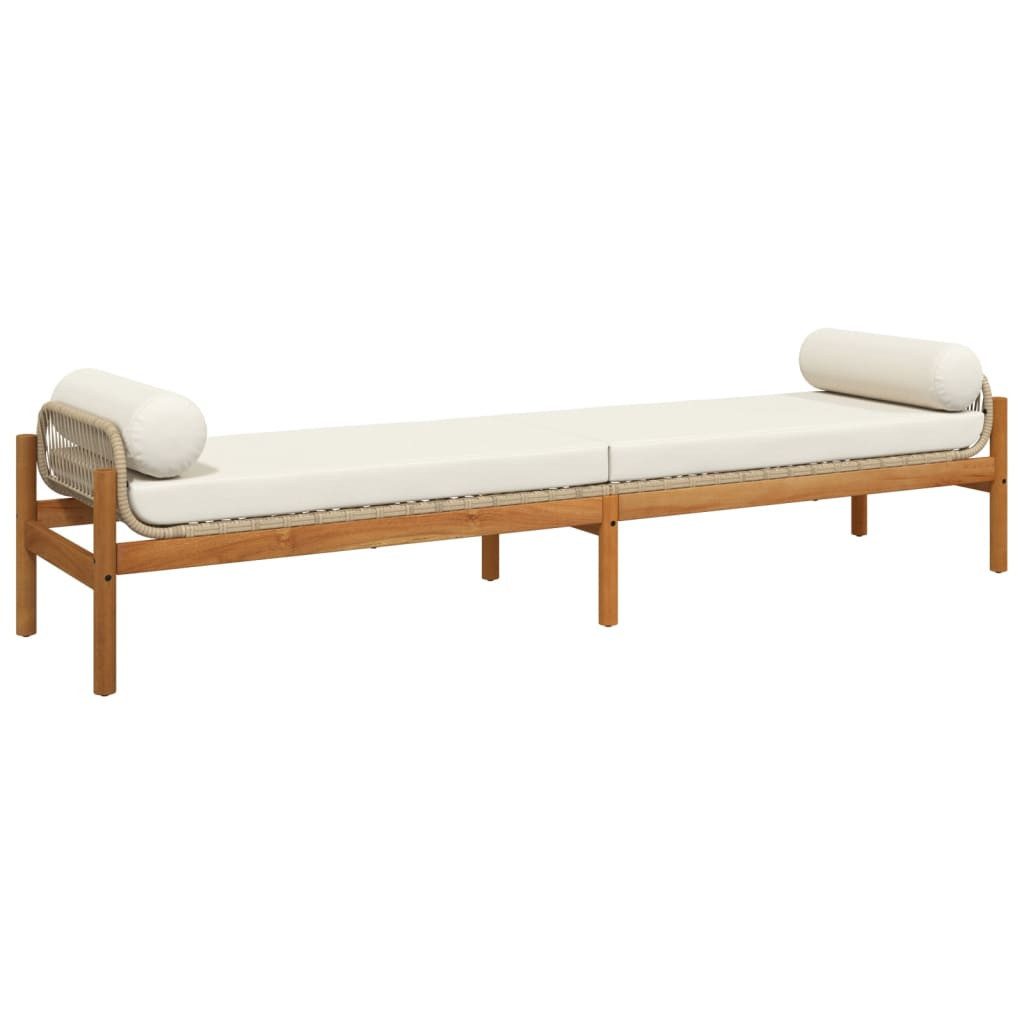vidaXL Gartenbank Gartenbank mit Kissen Beige günstig online kaufen