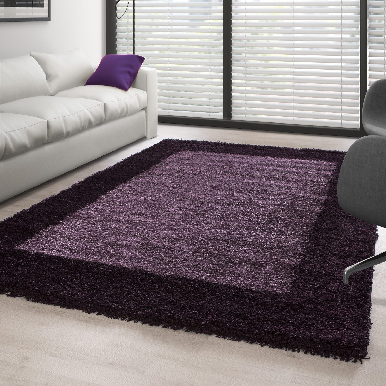 Carpettex Hochflor-Teppich Bordüre Design, Läufer, Höhe: günstig online kaufen