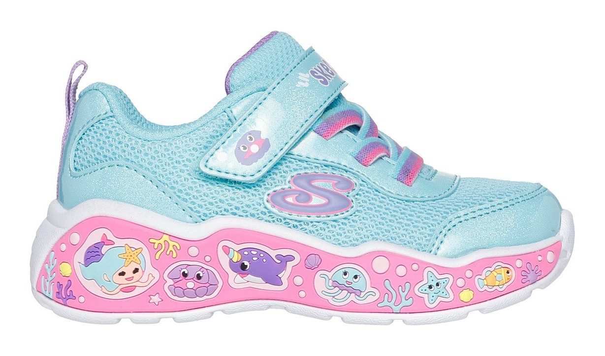 Skechers PLAY SCENE-FUN SQUAD Lauflernschuh Sneaker mit bunten Motiven verziert, Größenschablone zum Download