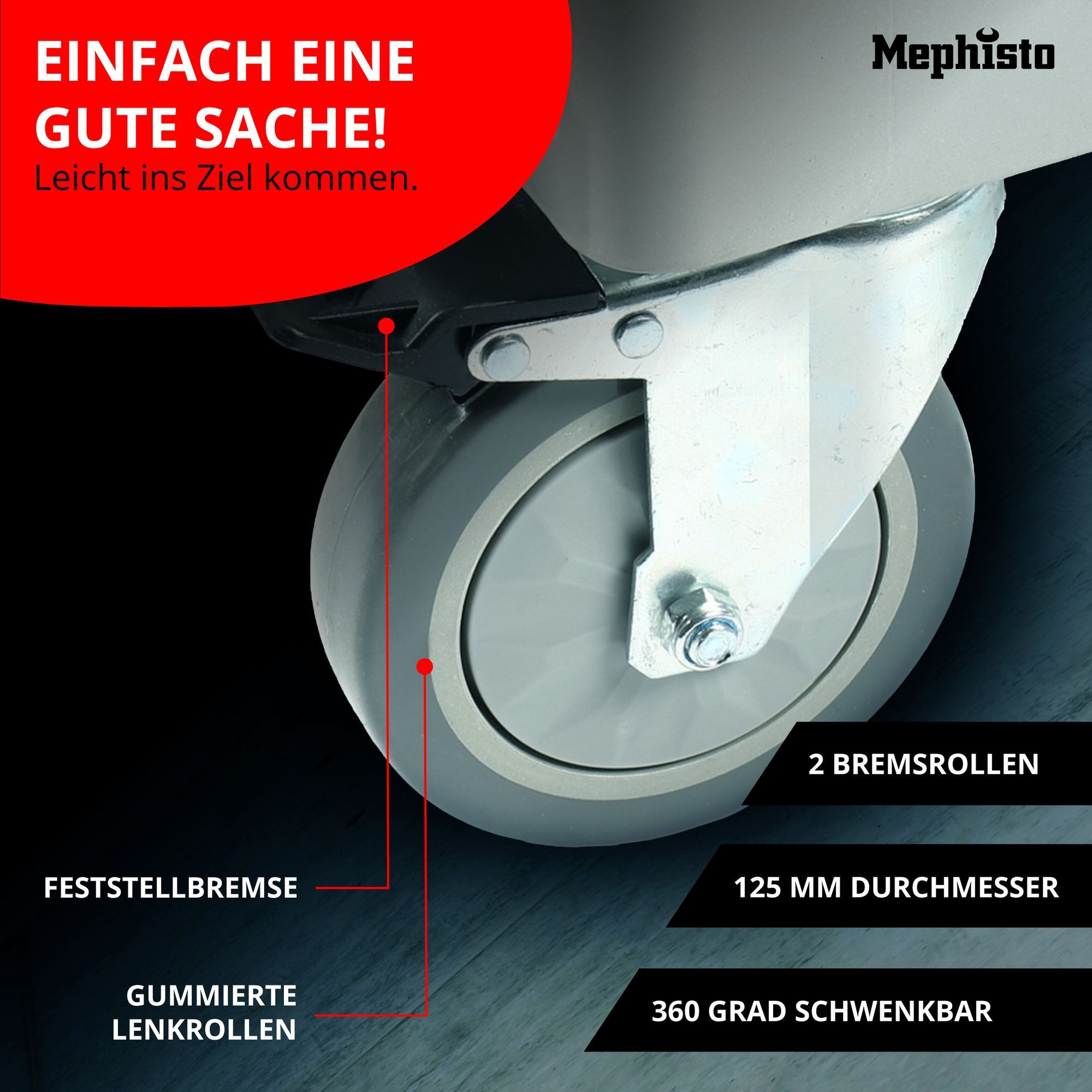 Mephisto-Tools Werkzeugwagen, (fertig montiert und bestückt), Schubladen abschließbar und bis je 35 kg belastbar, 2 Schlüssel inkl.