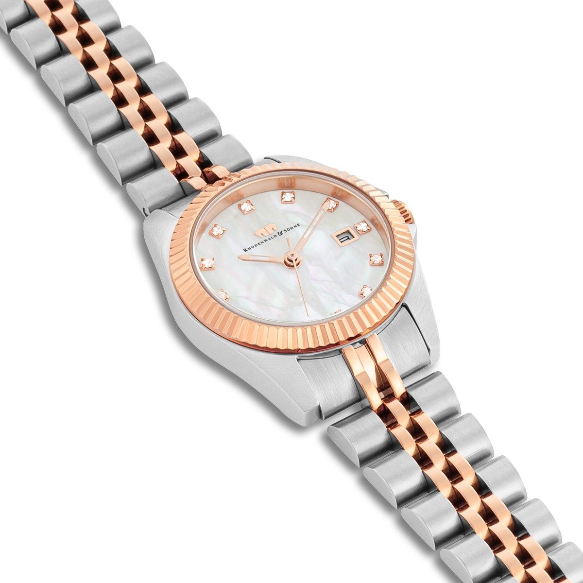Rhodenwald & Söhne Quarzuhr Cassina silber/roségold, Armband aus Edelstahl – Bild 5 von 5