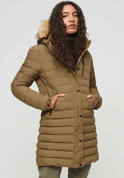 Superdry Steppjacke FUJI HOODED MID LENGTH PUFFER