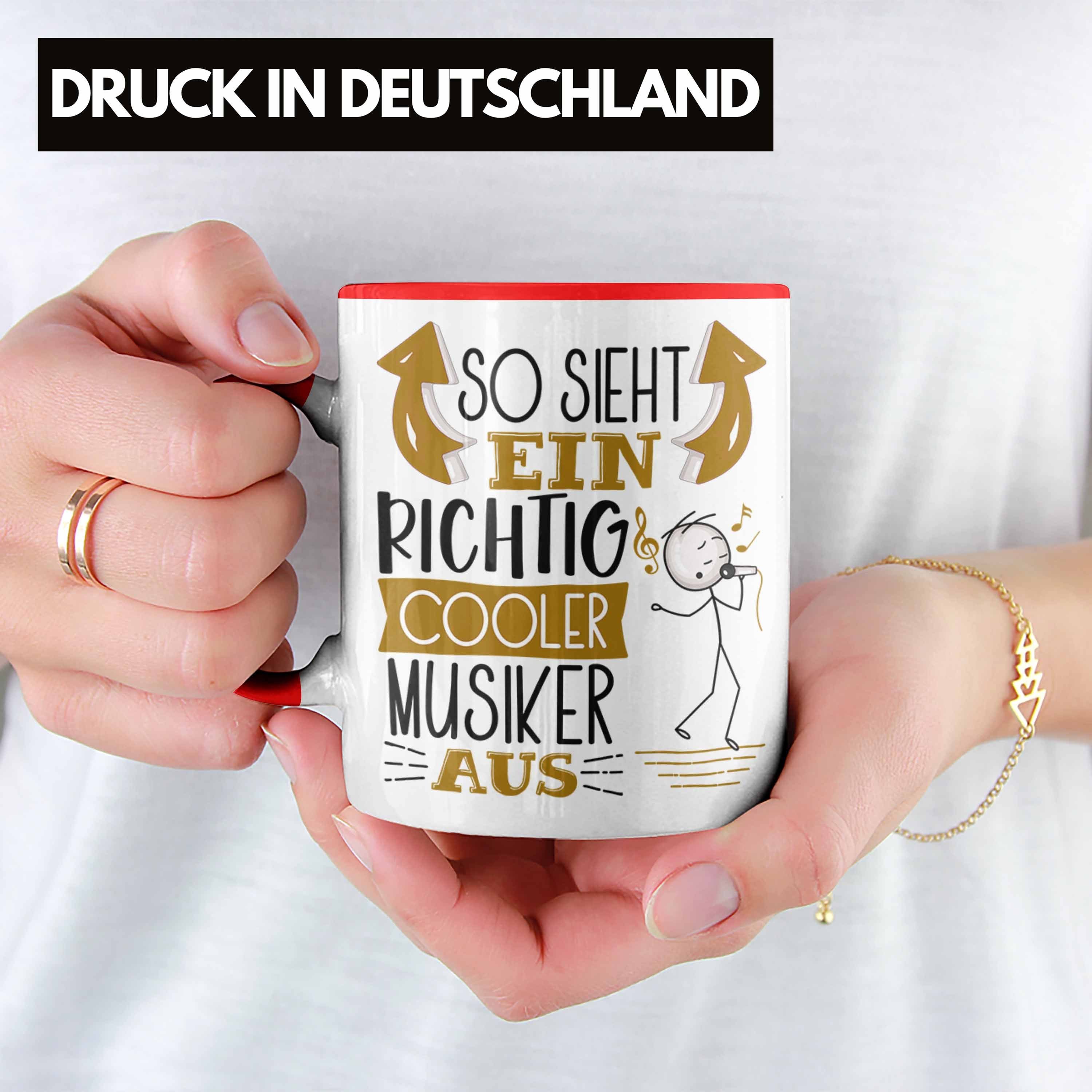 RIchtig So Ein Cooler Musiker Geschenk Geschen Tasse Tasse Sieht Rot Trendation Aus Musiker