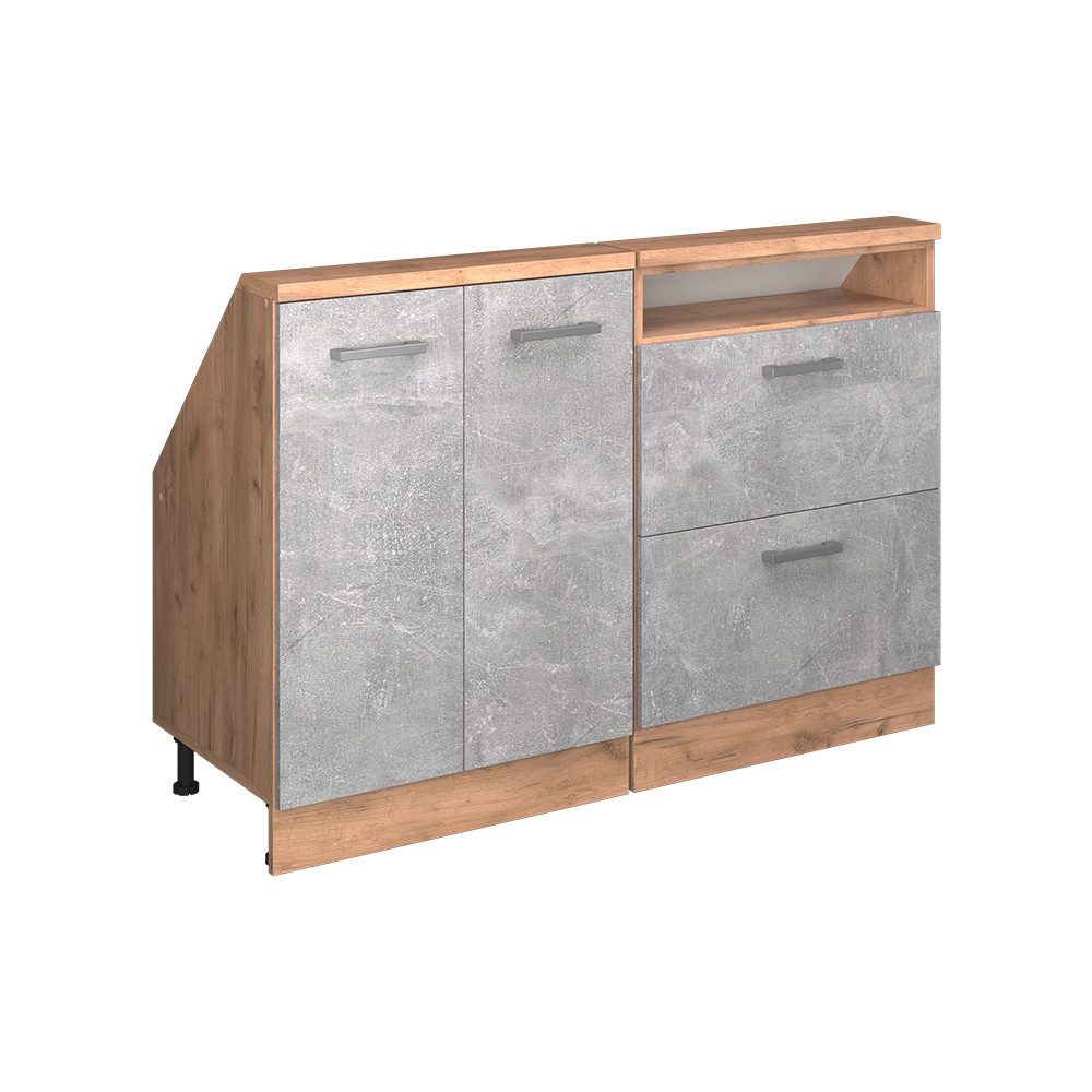 Vicco Unterschrank R-Line, Beton/Goldkraft Eiche, 120 günstig online kaufen
