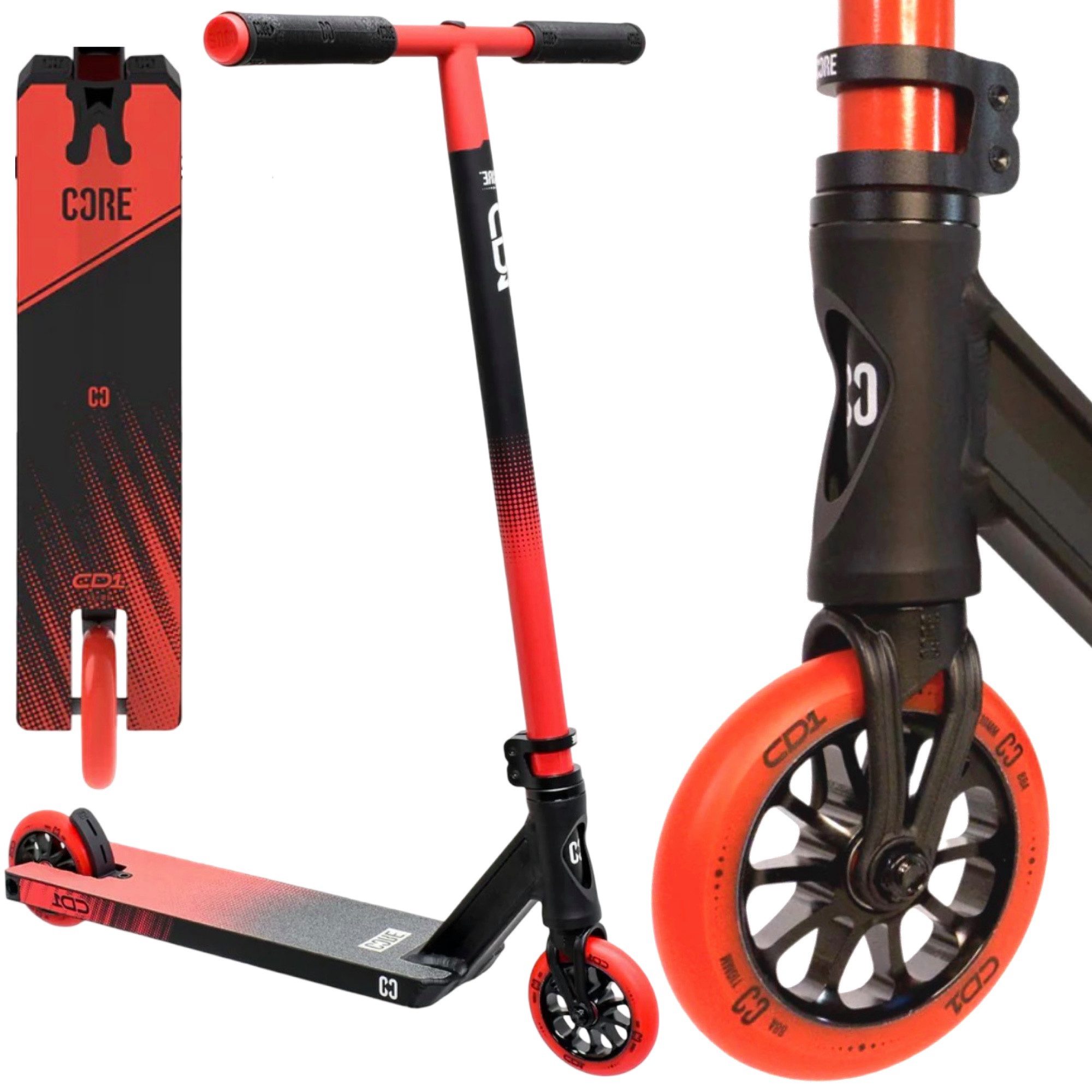 Core Action Sports Stuntscooter CORE CD1 Stunt Scooter Park 78cm Schwarz/Rot
