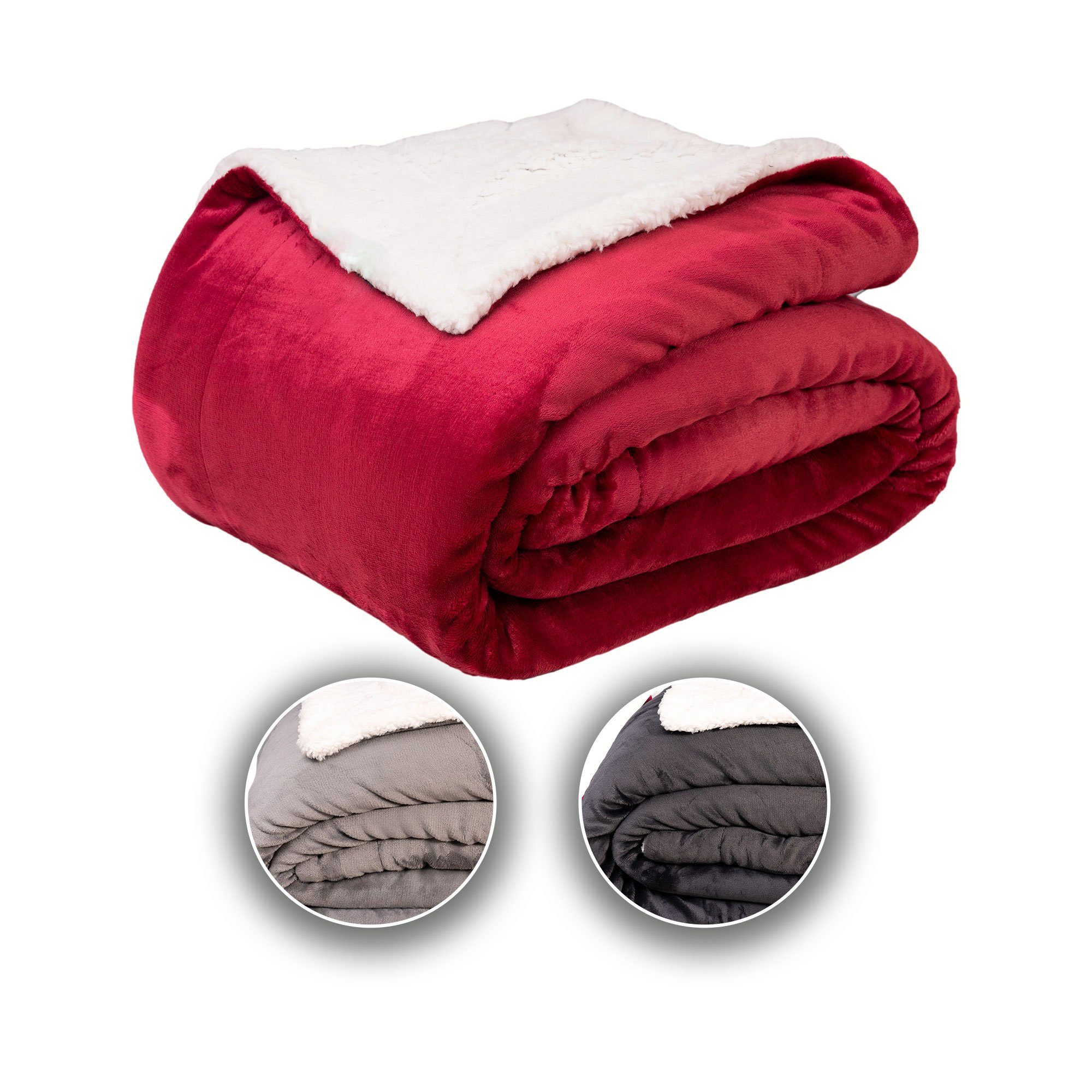 Wohndecke Sherpa Fleecedecke, Oeko-TEX Zertifizierte, Komfortec, günstig online kaufen