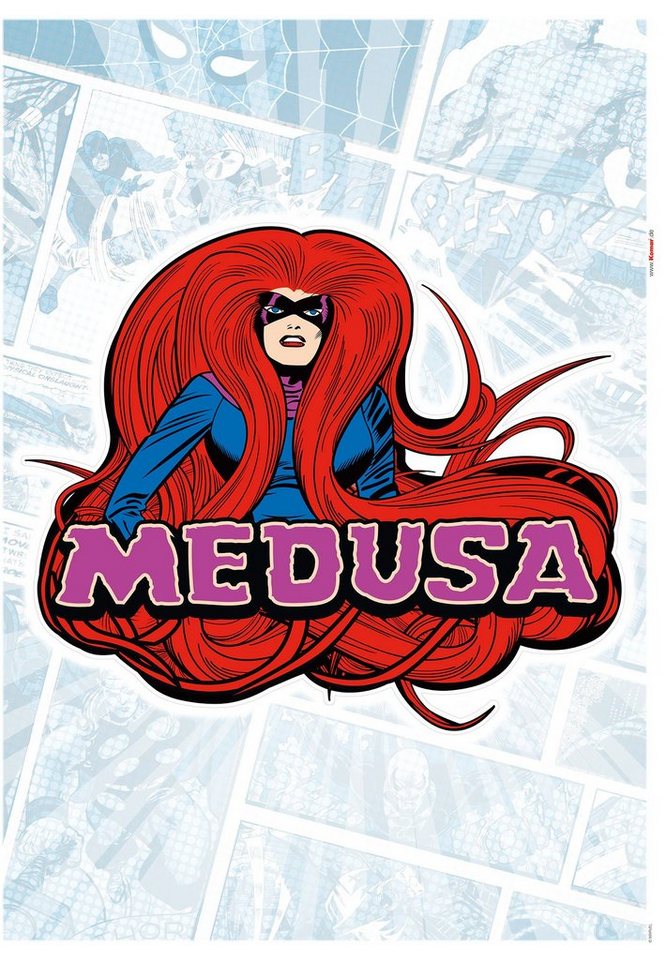 Komar Wandtattoo Medusa Comic Classic (1 St), 50x70 cm (Breite x Höhe), selbstklebendes  Wandtattoo