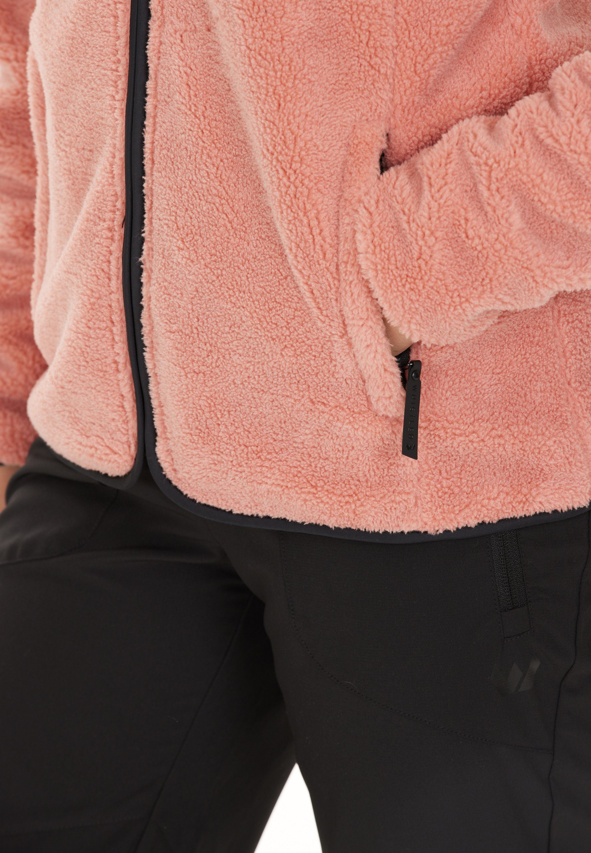Fleecejacke Kontrast-Brusttasche rosa Sprocket mit WHISTLER