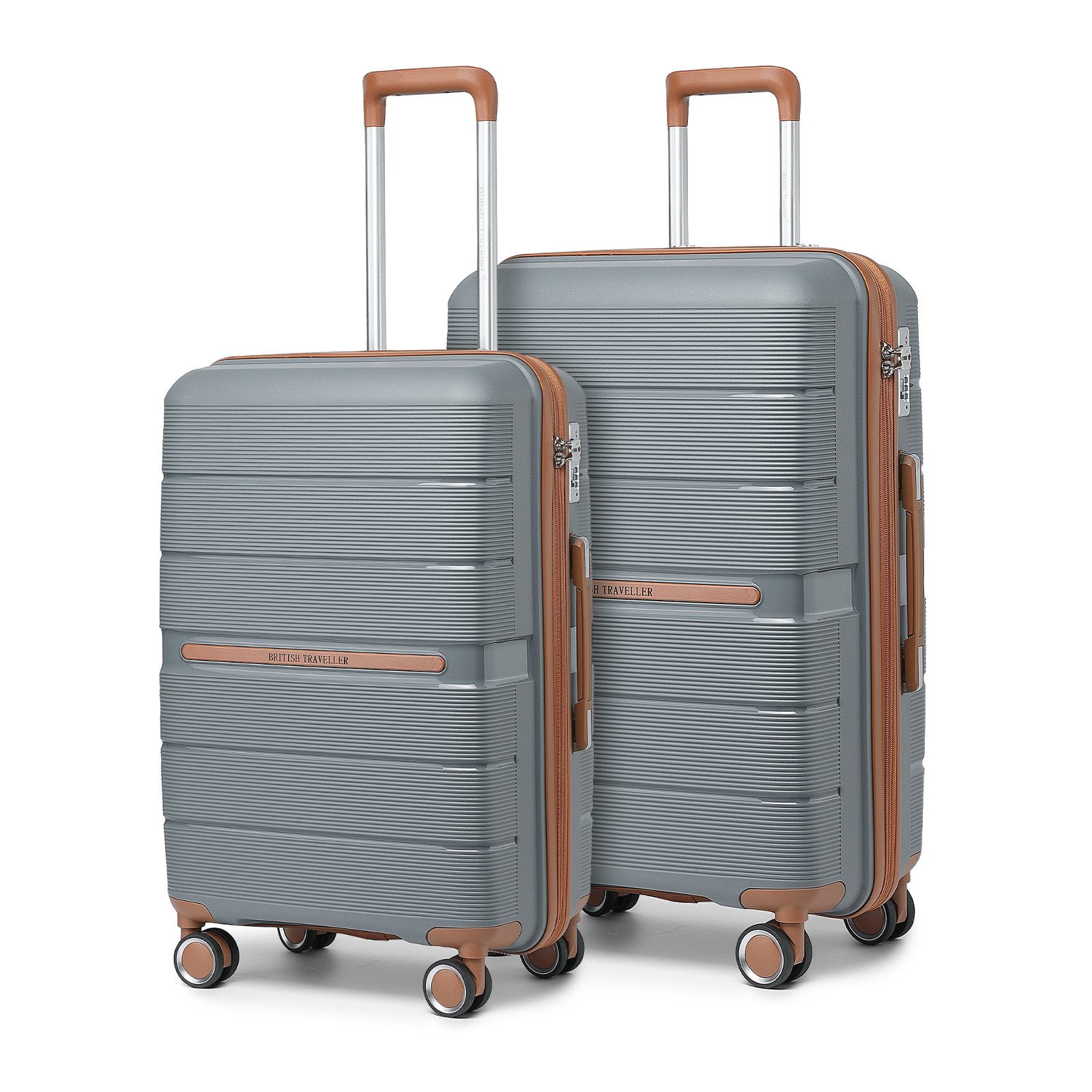 Handgepäck-Trolley Reisekoffer Hartschalenkoffer aus 100% PP 8 Spinnerräder, TSA-Schloss