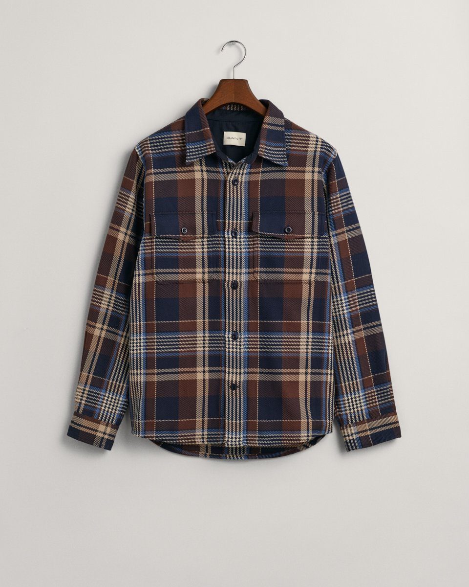 Karohemd Hemdjacke aus schwerem Twill mit Karomuster
