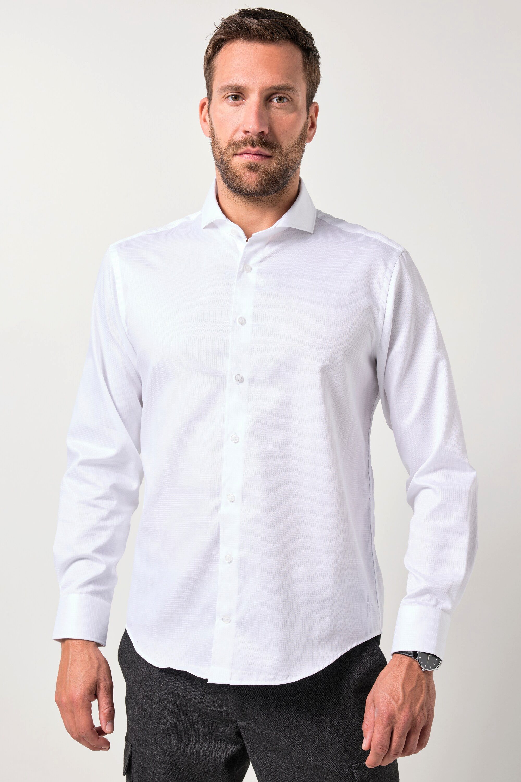 JP1880 Businesshemd JP1880 Hemd Langarm Struktur Haikragen Modern Fit günstig online kaufen