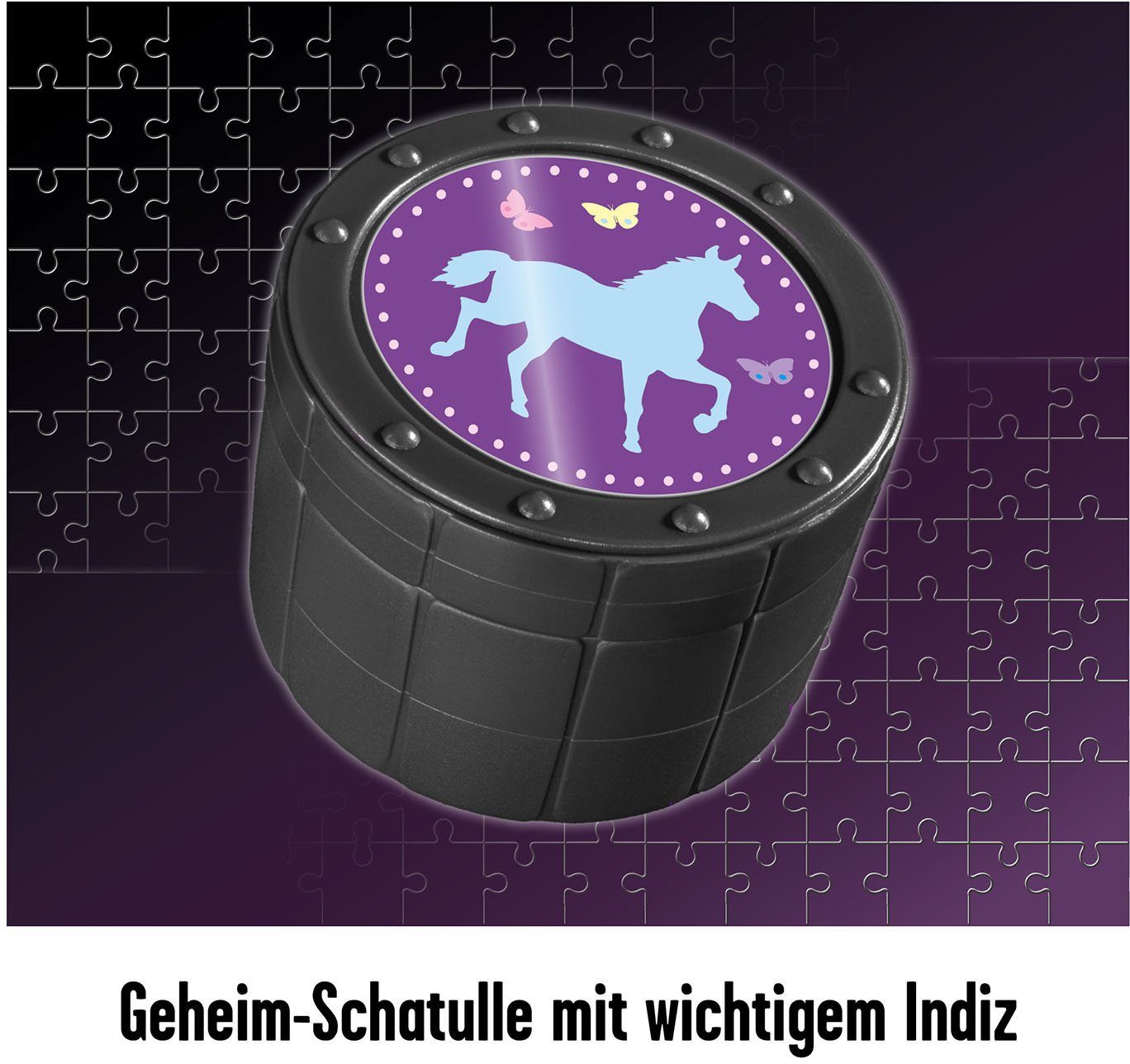 Krimipuzzle in 200 Made !!! Germany Puzzleteile, auf dem Reitturnier, Die Skandal Puzzle drei Kosmos
