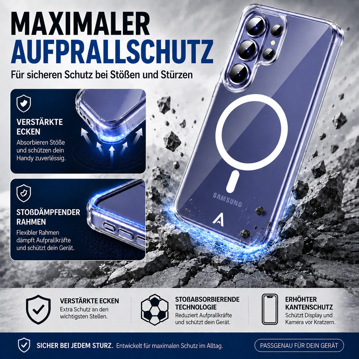 alkaya. Handyhülle Hülle MagSafe Silikon Case Cover Schutzhülle Magnet Handy Schutz Samsung Galaxy S24 Ultra, Samsung, S24 Ultra, Galaxy S24 Ultra, S24 Ultra 5G – Bild 2 von 5