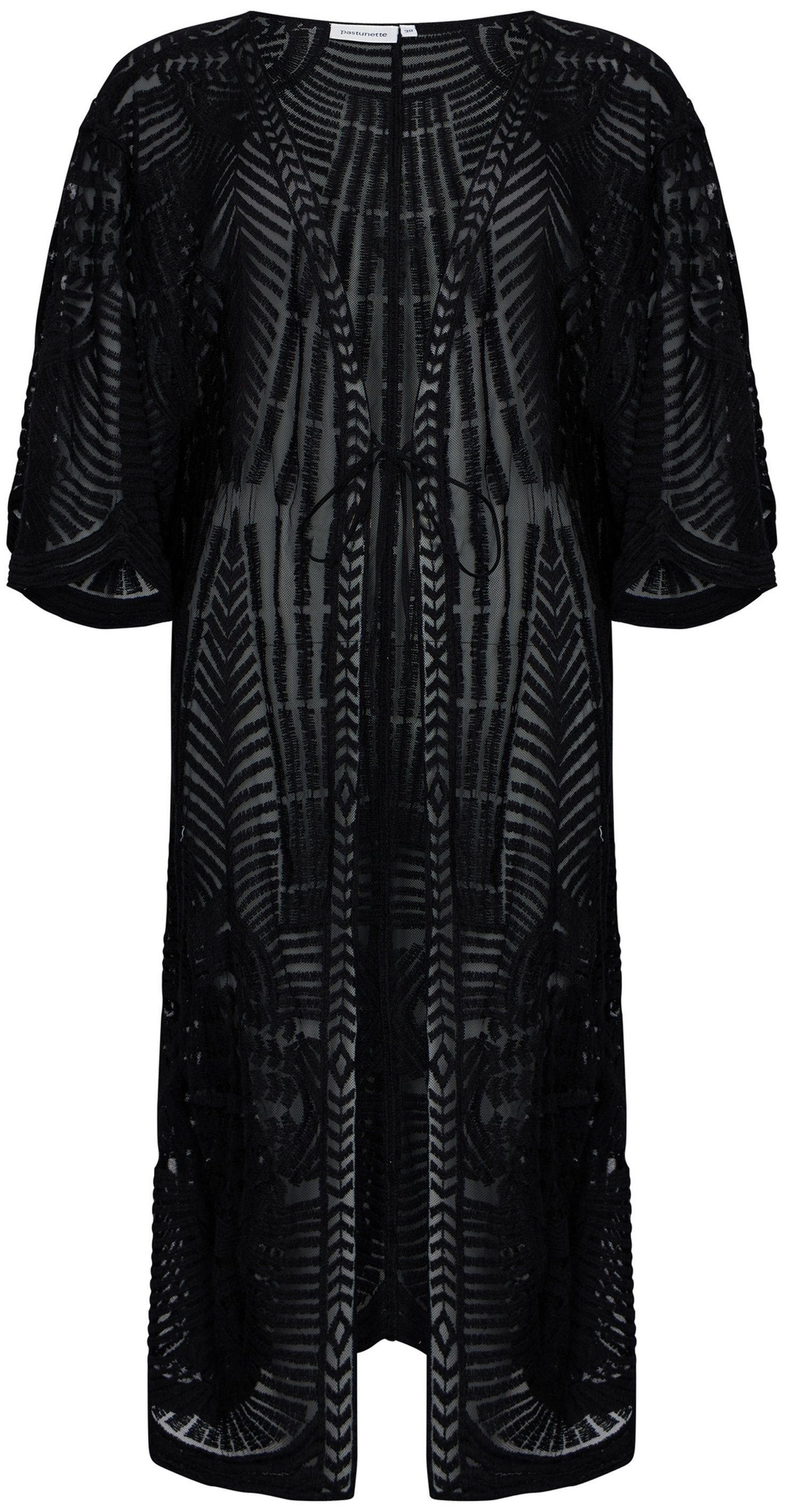 Pastunette Strandkleid Damen Strand Pocho Kaftan mit Spitze (1-tlg) Edles Design