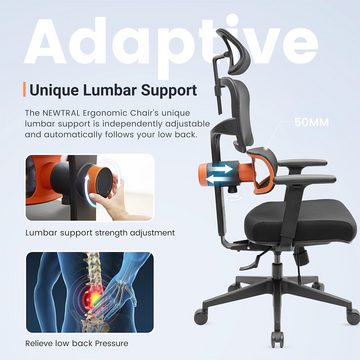 NEWTRAL Gaming-Stuhl NT001, ergonomischer, 3D verstellbare Armlehne