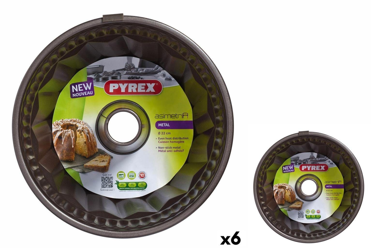 Pyrex Backform Backform Pyrex Asimetria Ring Schwarz Metall 22 cm 6 Stück