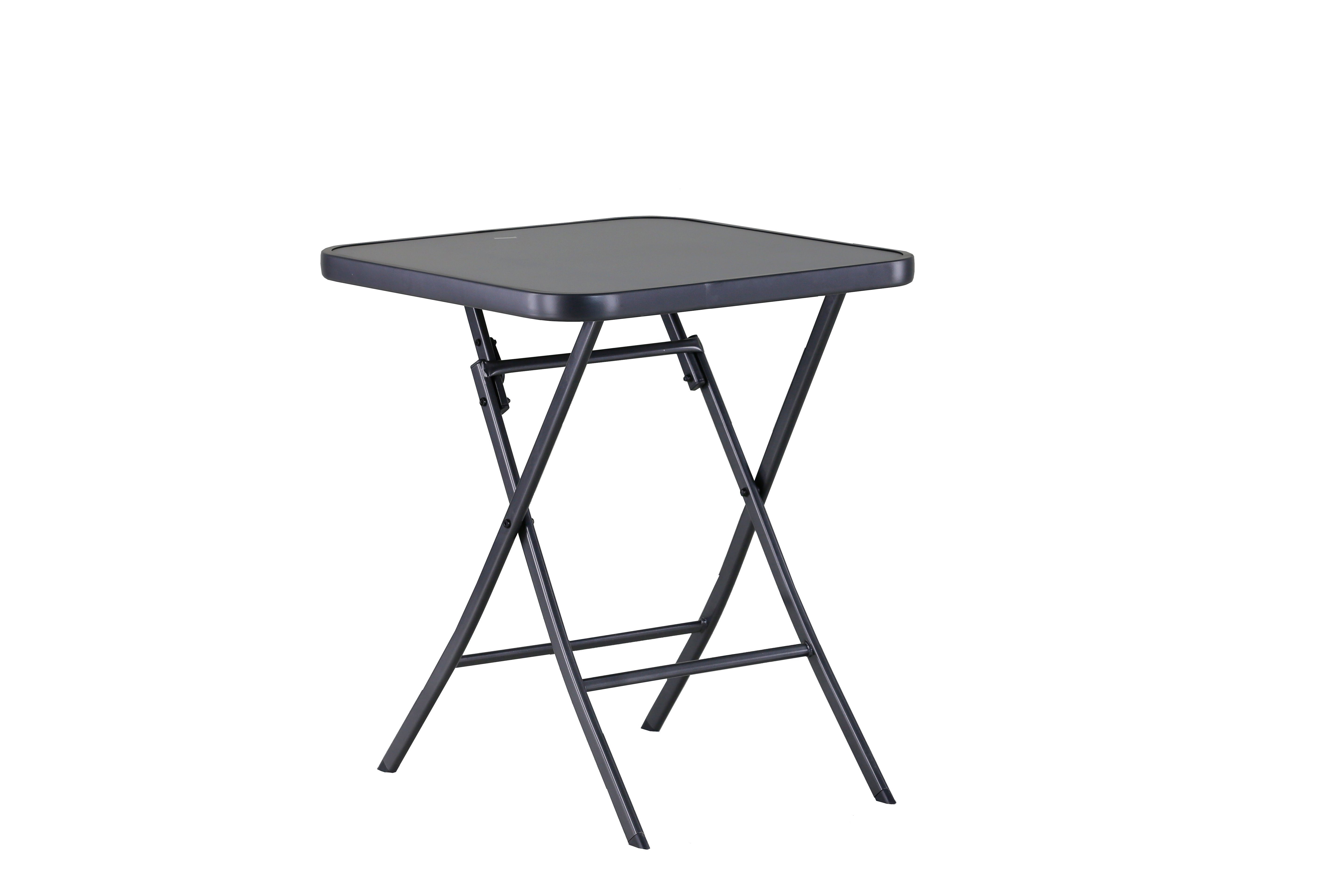 MANDALIKA Garden Gartentisch Garda anthrazit Klapptisch Balkontisch wetterfest (Tisch, 1-St., 1 Tisch), klappbar wetterfest pflegeleicht