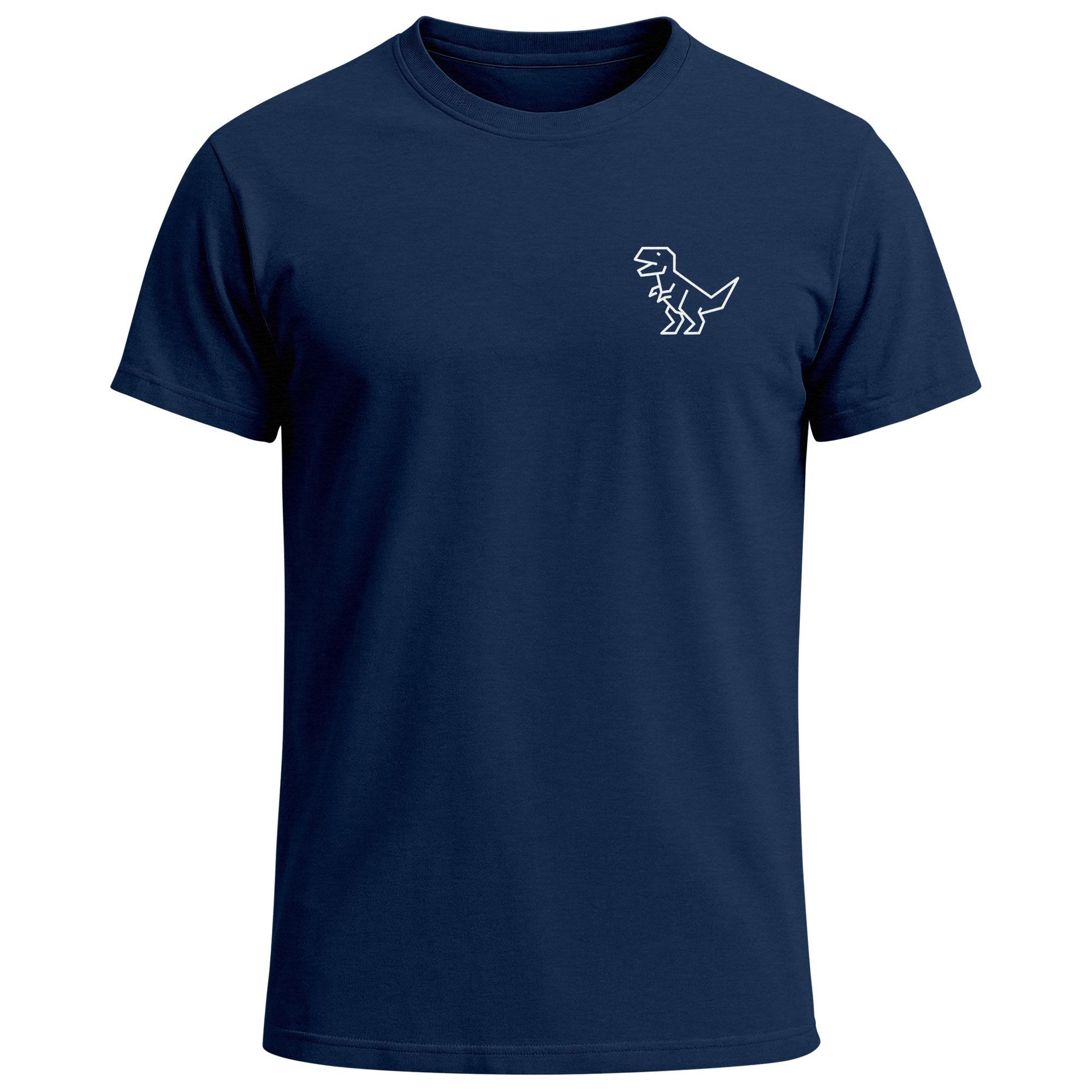 Neverless Print-Shirt Herren T-Shirt mit Dino Print – Lustiges T-Rex Logo auf der Brust – mit Print