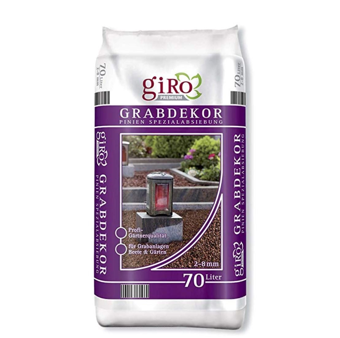 Pinienrinde GIRO Premium Grabdekor Pinienrinde 2-8mm, 70 Ltr
