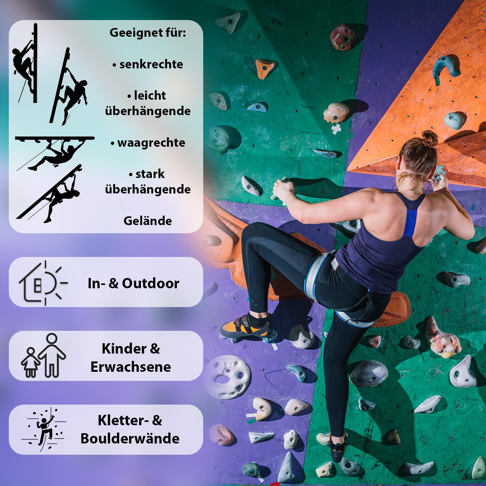 ALPIDEX Klettergriff ALPIDEX 15 M / L Klettergriffe im Set in vielen verschiedenen Farben