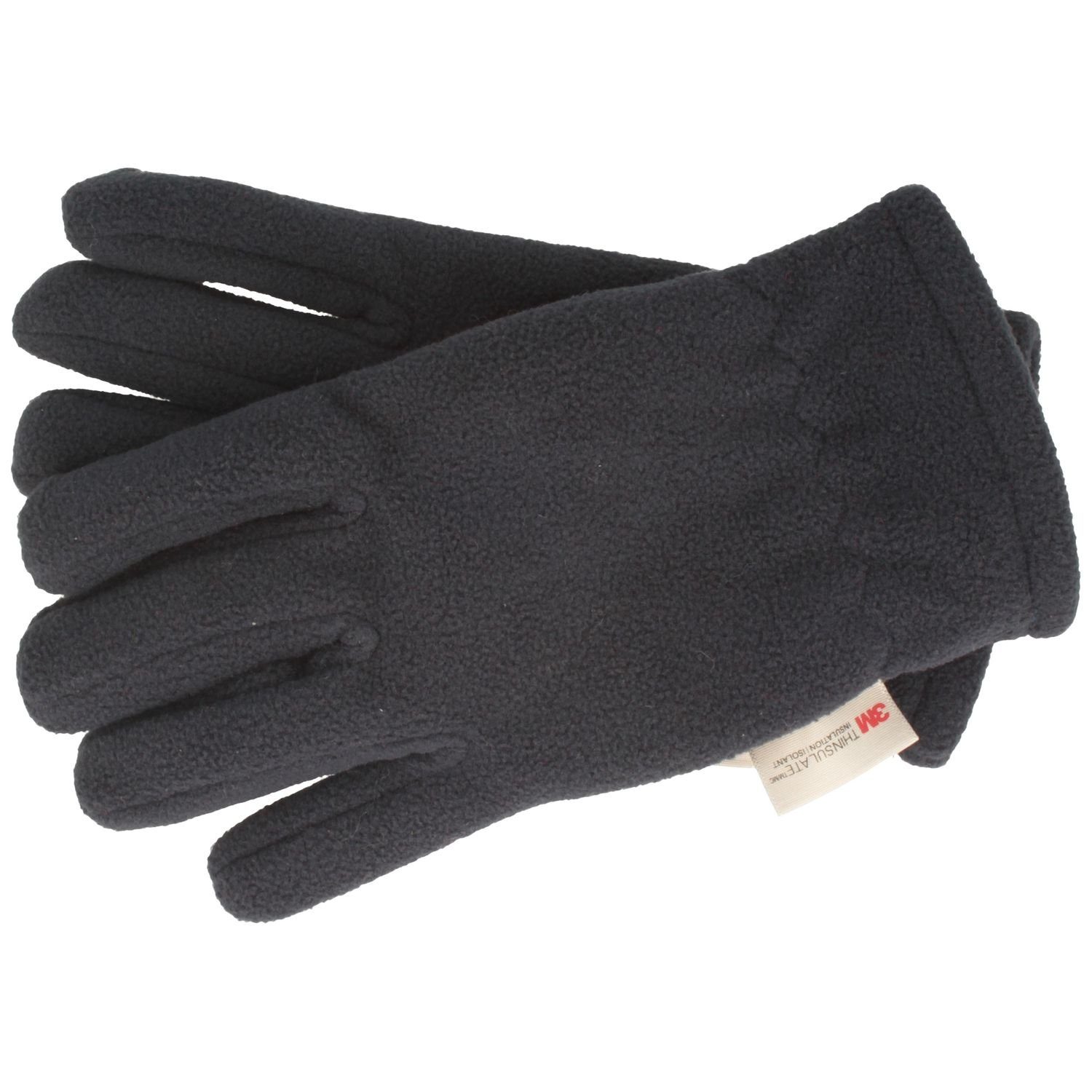 Kinder Strickmütze Fleece-Handschuhe d'blau Breiter warme Thinsulate