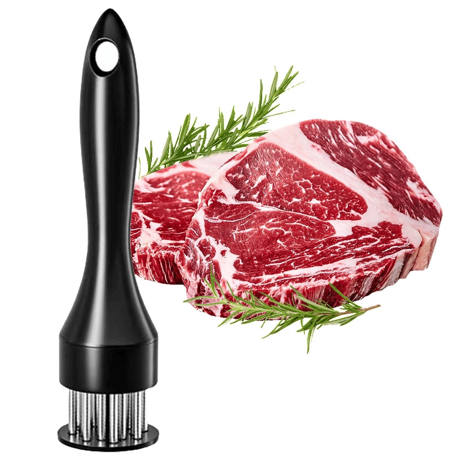 Rolipo Fleischklopfer Fleischklopfer 21 Nadeln Edelstahl Fleischzartmacher für Steak BBQ, für die Küche