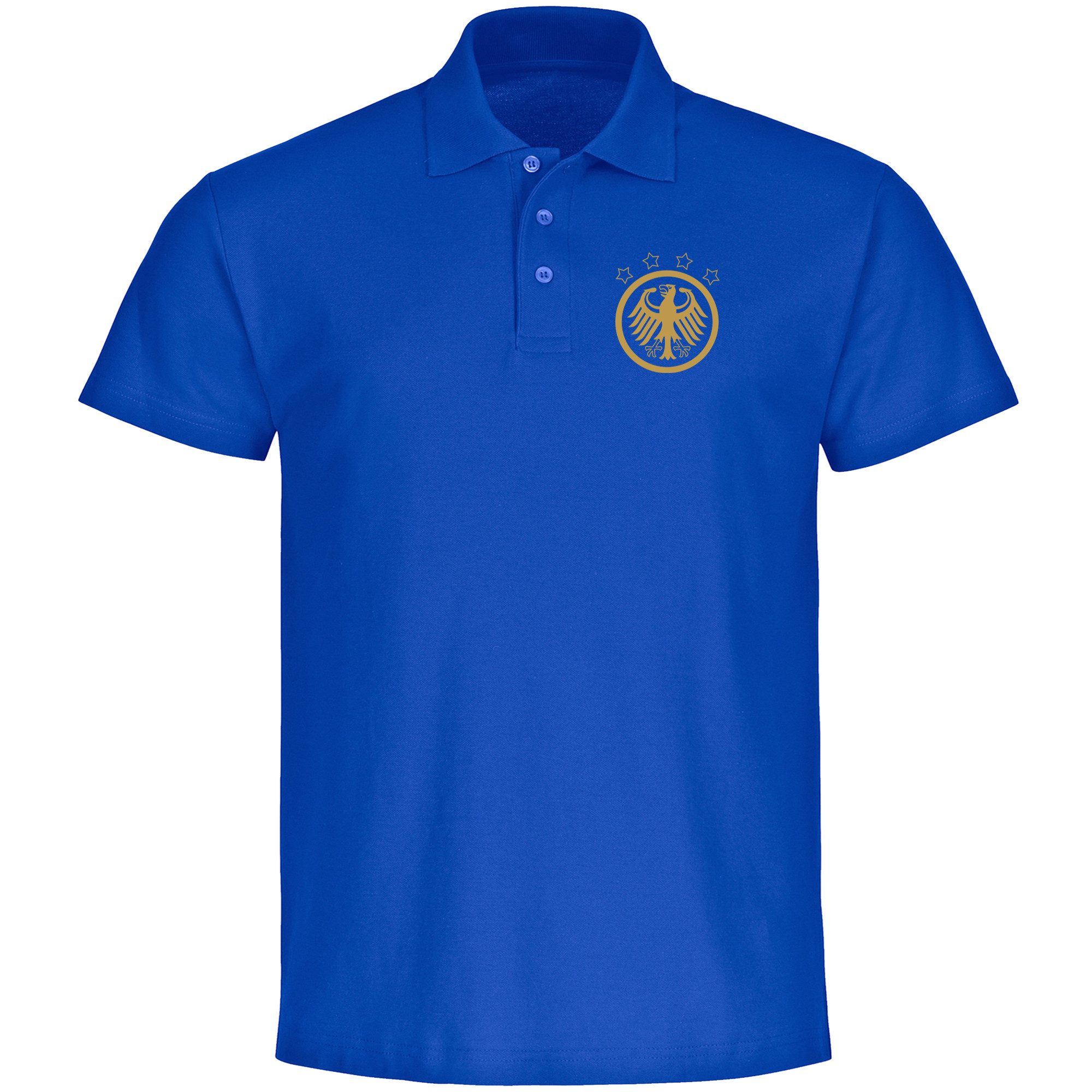 multifanshop Poloshirt Deutschland - Adler Retro Gold - Polo