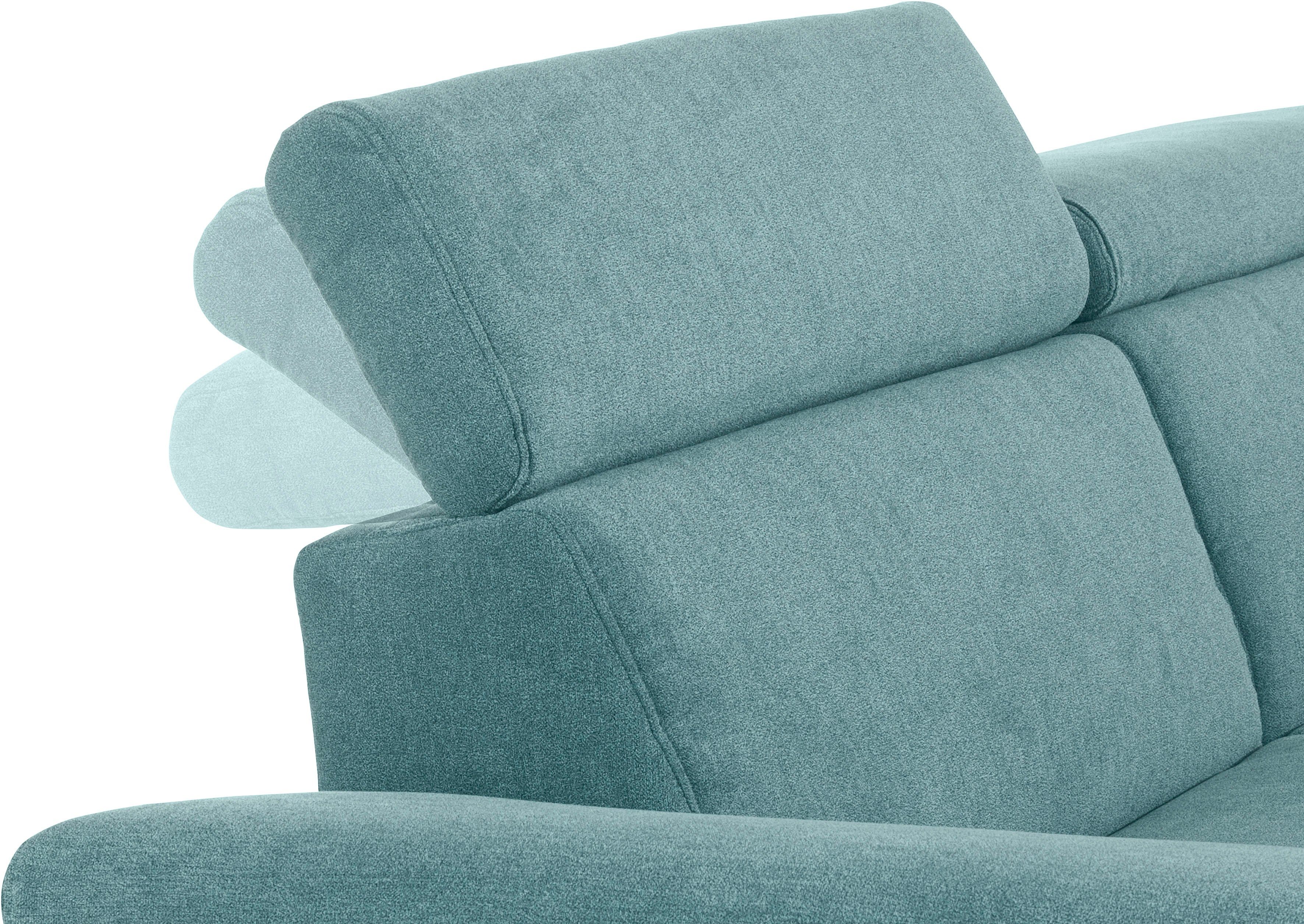 Places of Style 2,5-Sitzer Trapino in Luxus-Microfaser mit wahlweise Rückenverstellung, Luxus, Lederoptik