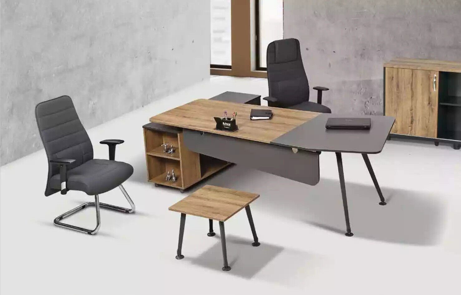 JVmoebel Eckschreibtisch Eckschreibtisch Tisch Büro Tische Schreibtische 2tlg Möbel, Made In Europe